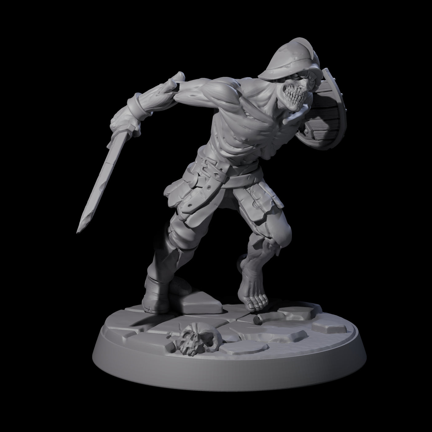 Freshly Risen Zombie Soldier D Miniature for Dungeons and Dragons, Pathfinder or other TTRPGs