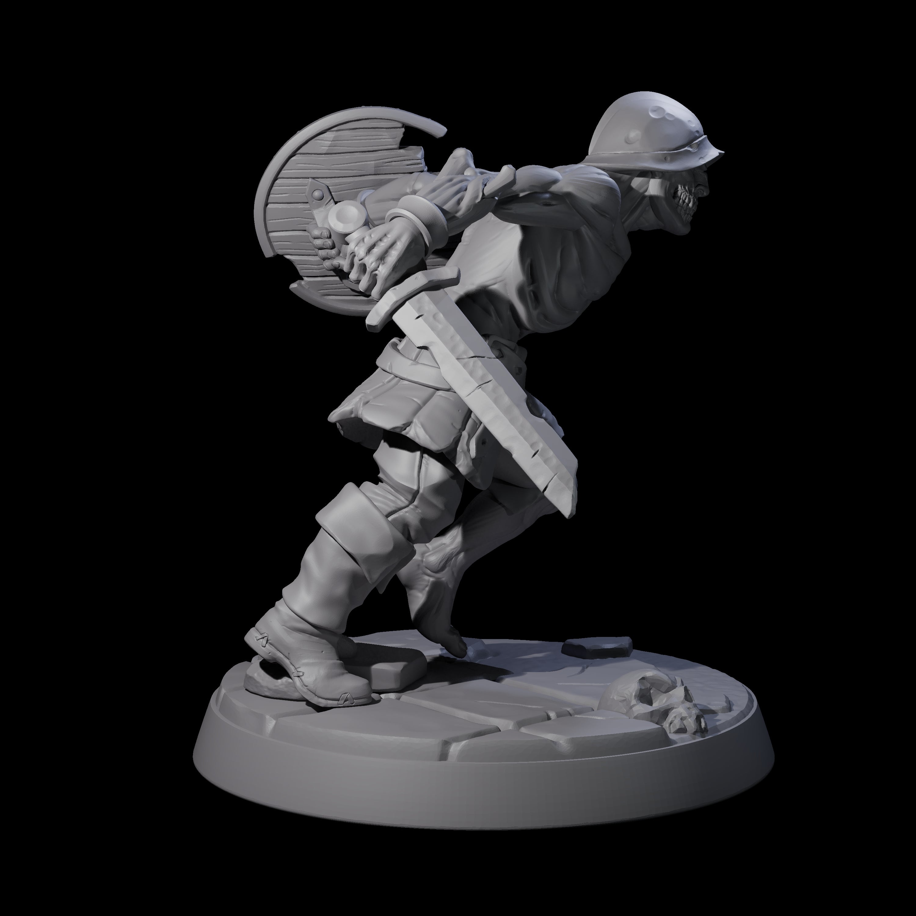 Freshly Risen Zombie Soldier D Miniature for Dungeons and Dragons, Pathfinder or other TTRPGs