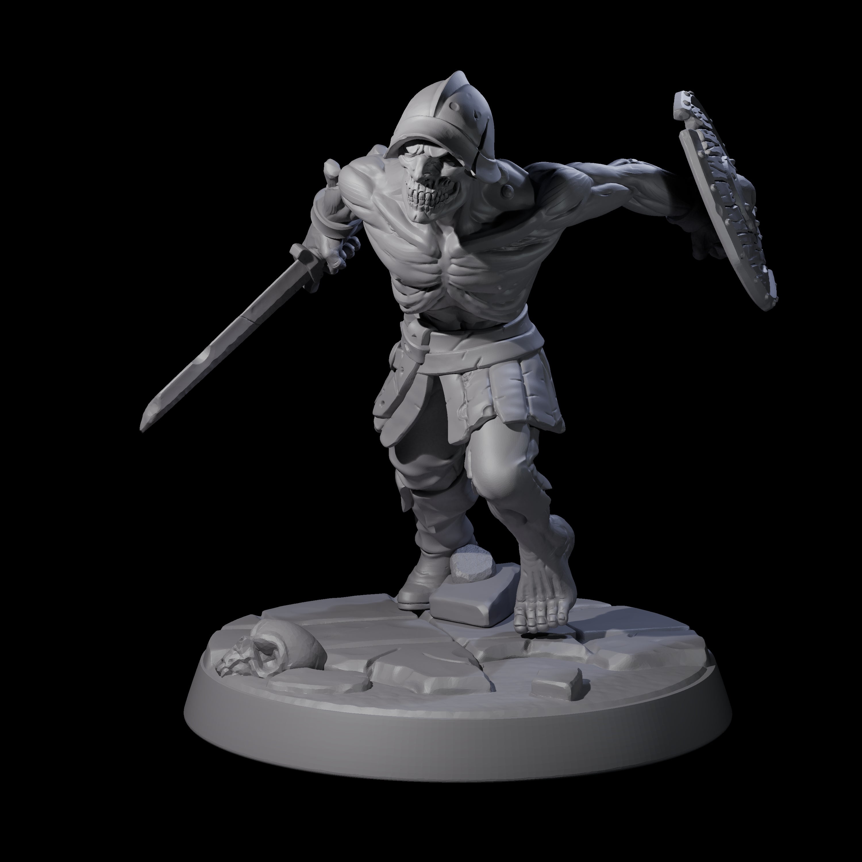Freshly Risen Zombie Soldier D Miniature for Dungeons and Dragons, Pathfinder or other TTRPGs