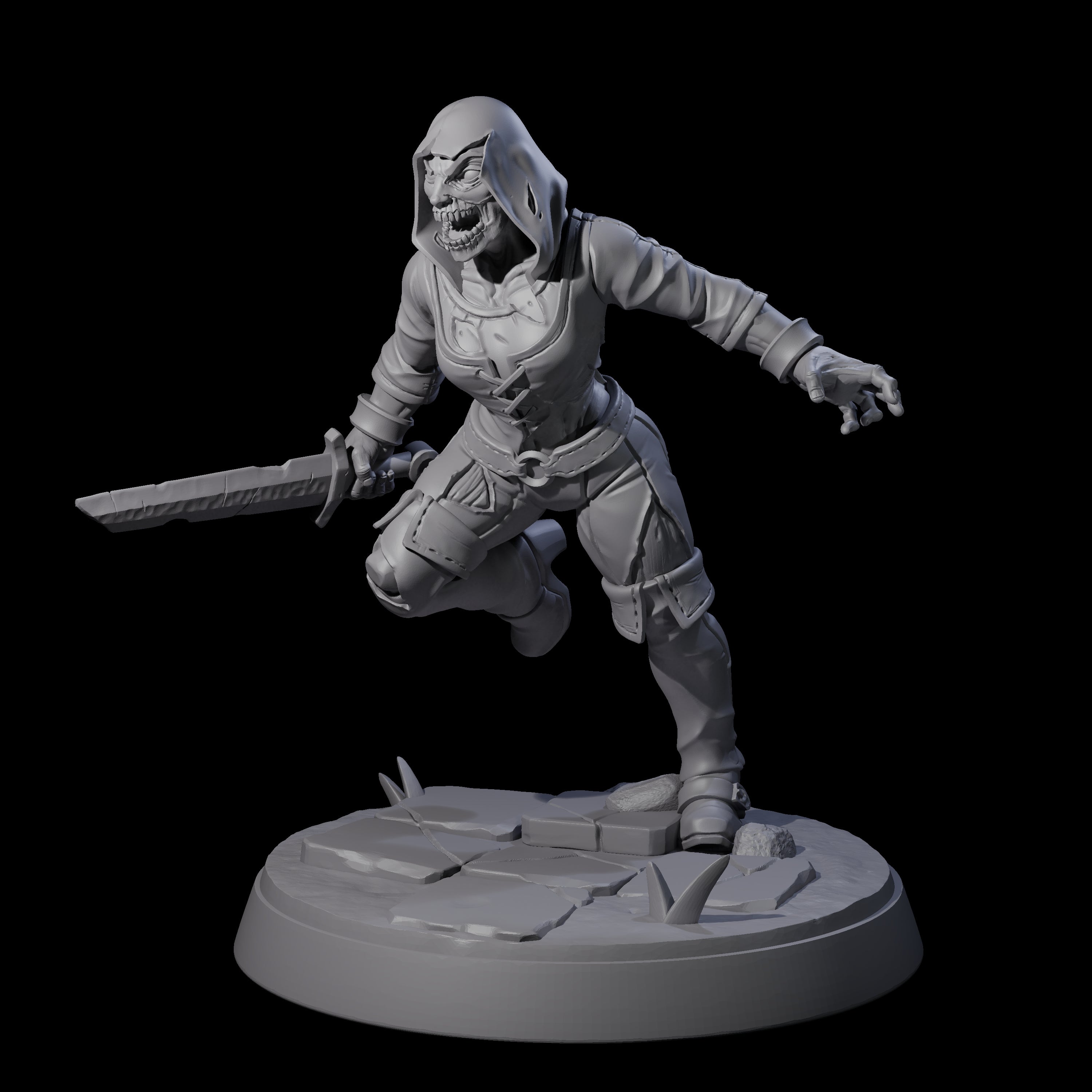 Freshly Risen Zombie Soldier F Miniature for Dungeons and Dragons, Pathfinder or other TTRPGs