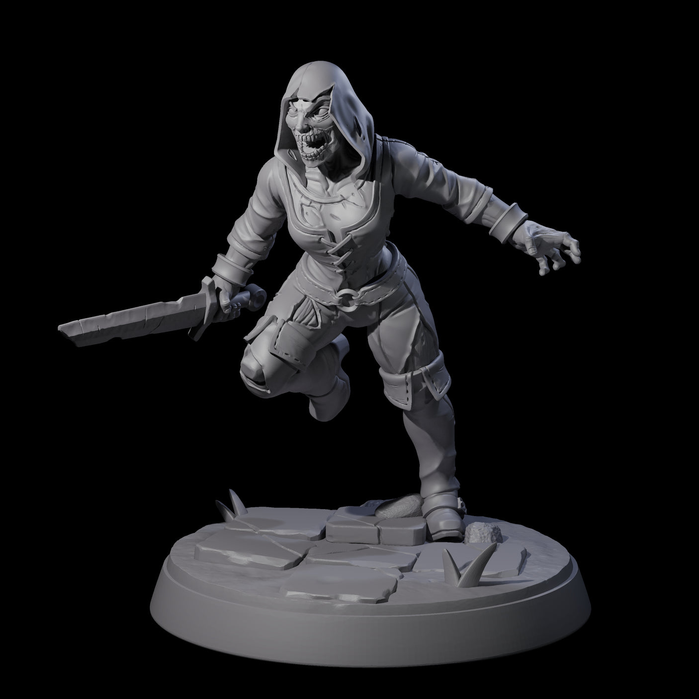 Freshly Risen Zombie Soldier F Miniature for Dungeons and Dragons, Pathfinder or other TTRPGs
