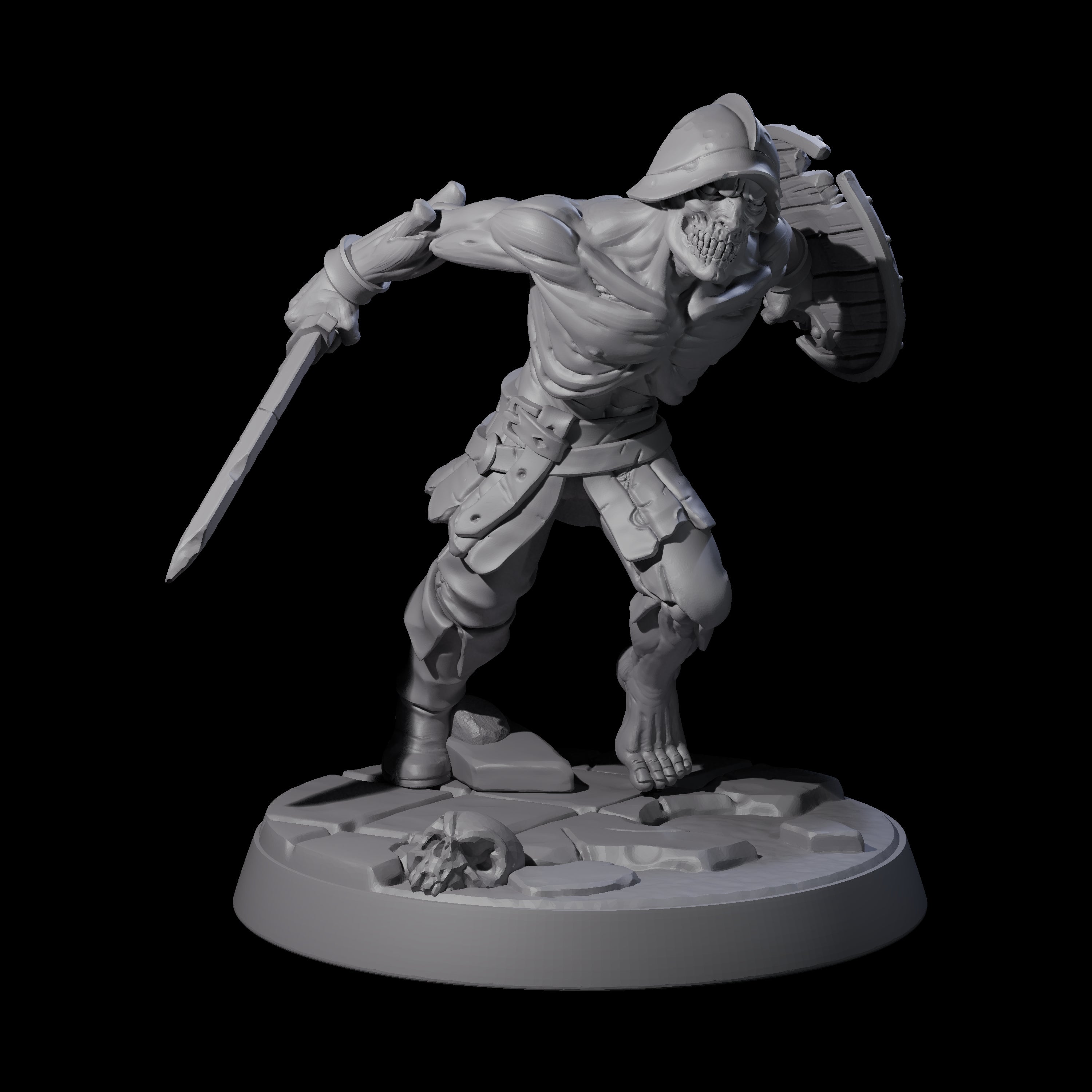 Freshly Risen Zombie Soldiers Miniature for Dungeons and Dragons, Pathfinder or other TTRPGs