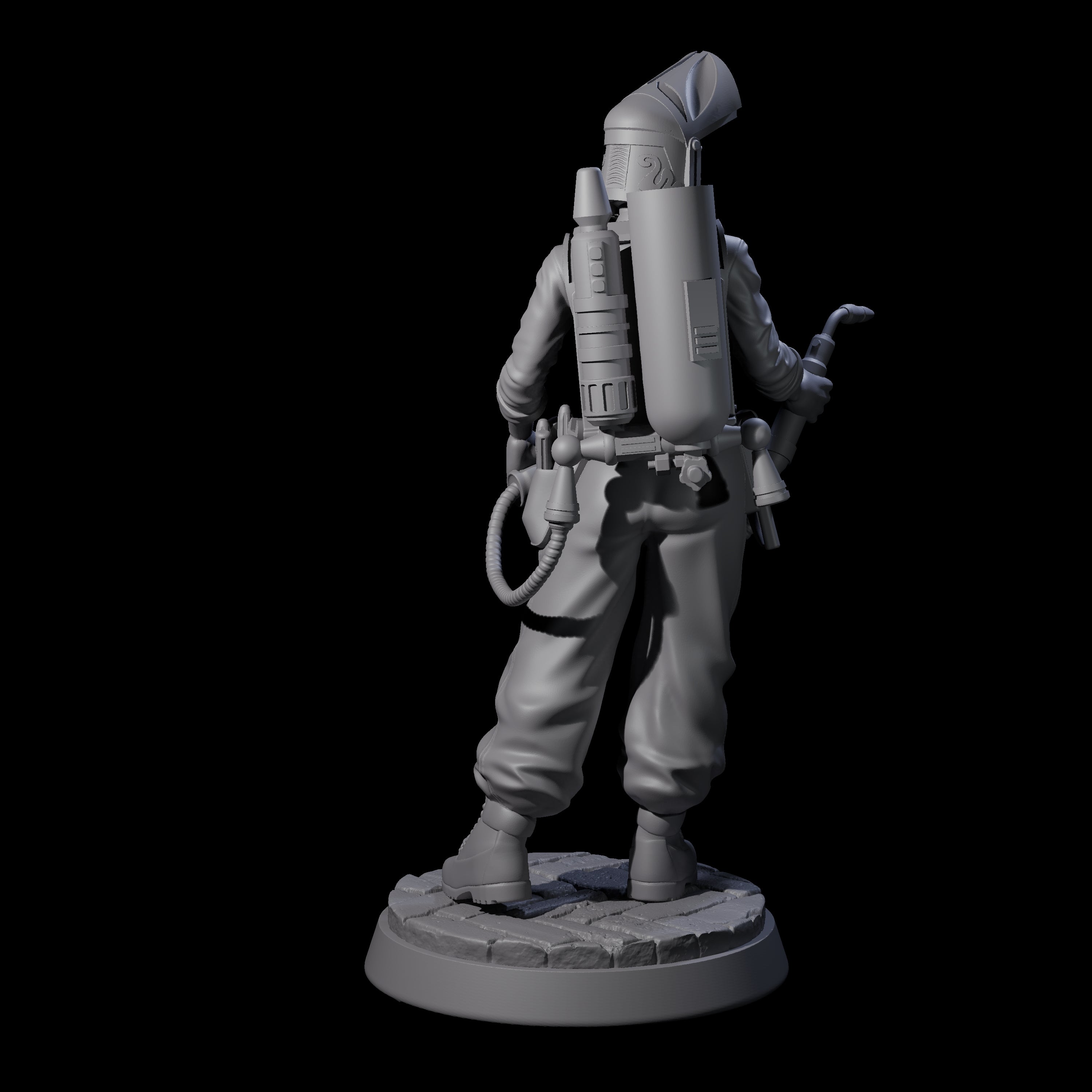 Friendly Welder Miniature for Dungeons and Dragons, Pathfinder or other TTRPGs