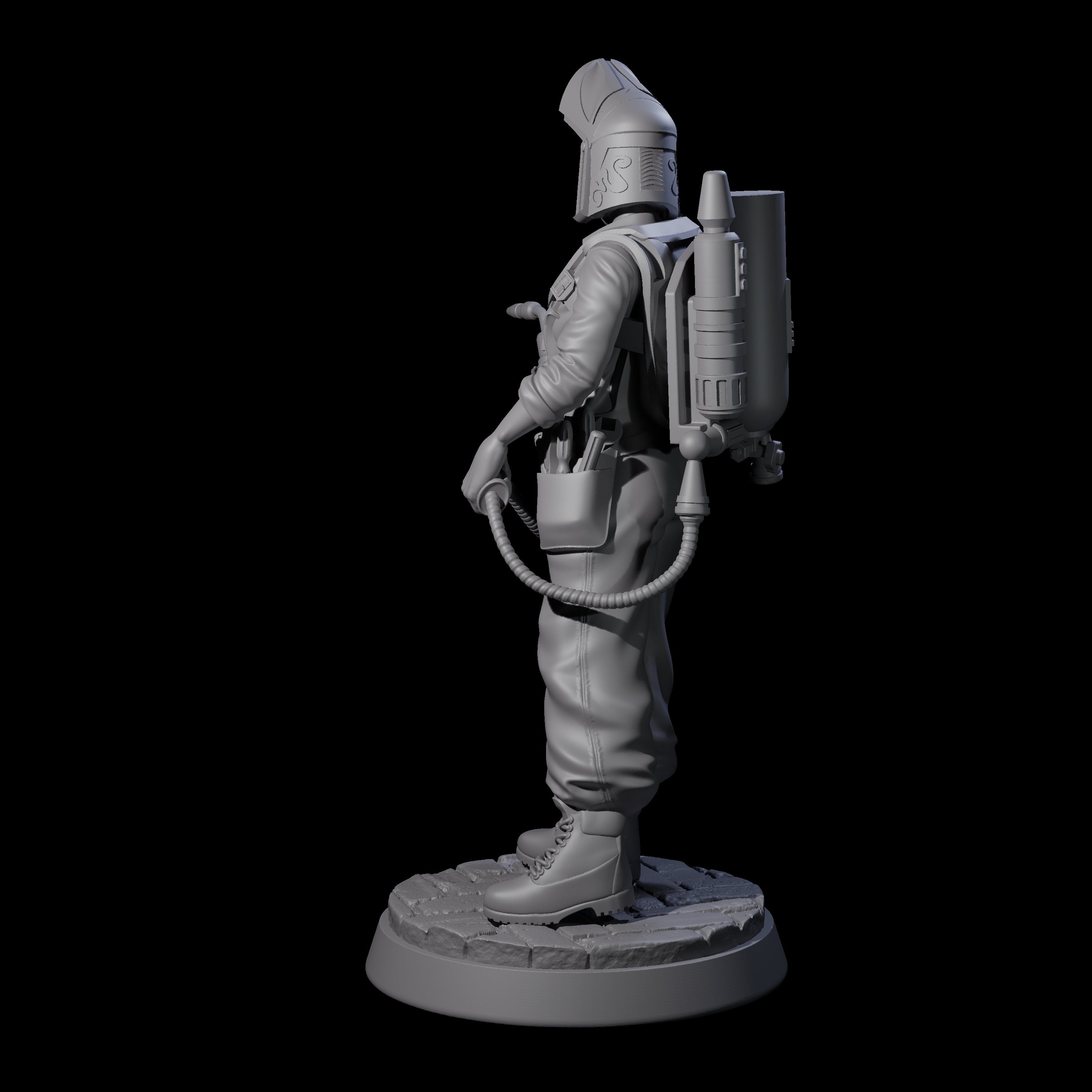 Friendly Welder Miniature for Dungeons and Dragons, Pathfinder or other TTRPGs