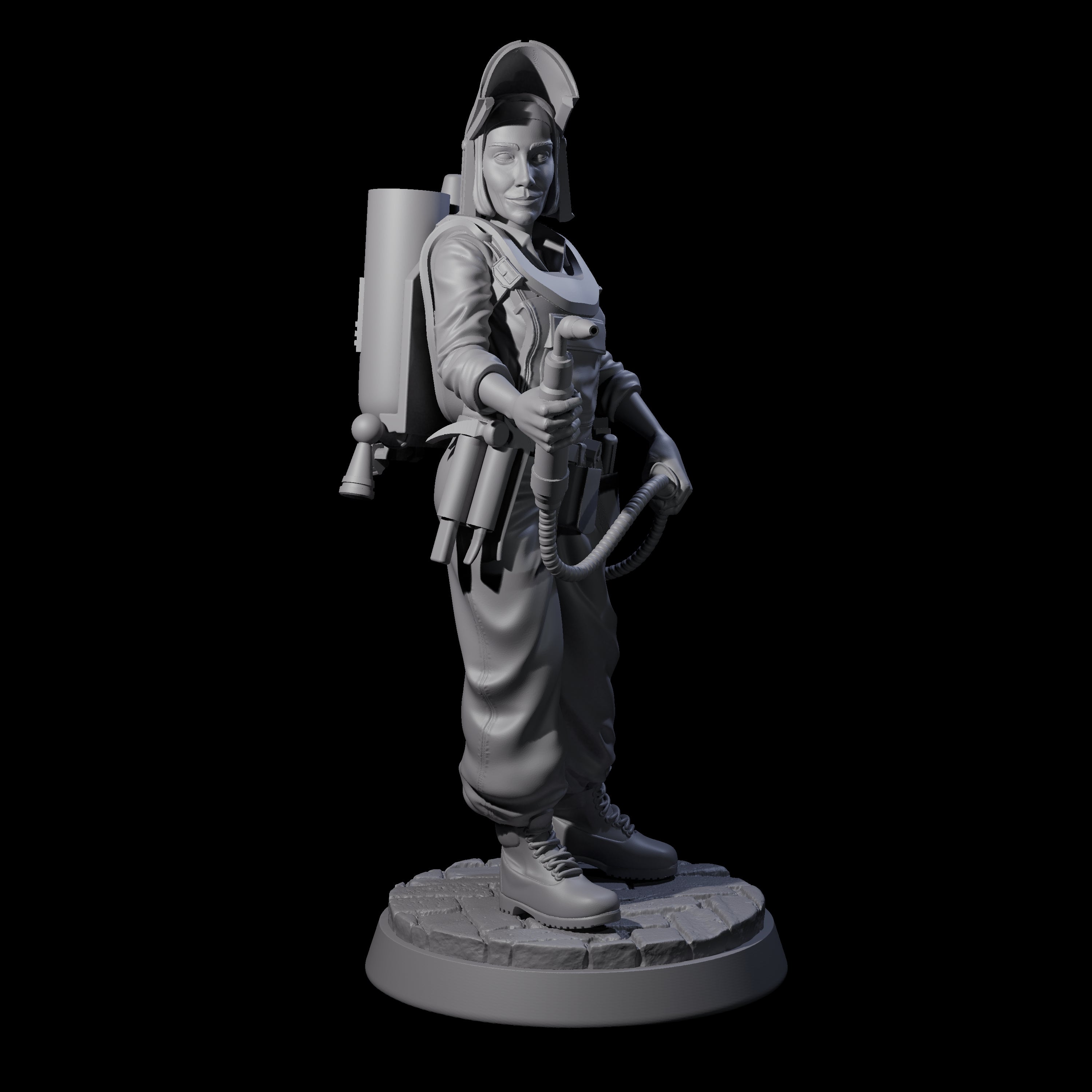 Friendly Welder Miniature for Dungeons and Dragons, Pathfinder or other TTRPGs