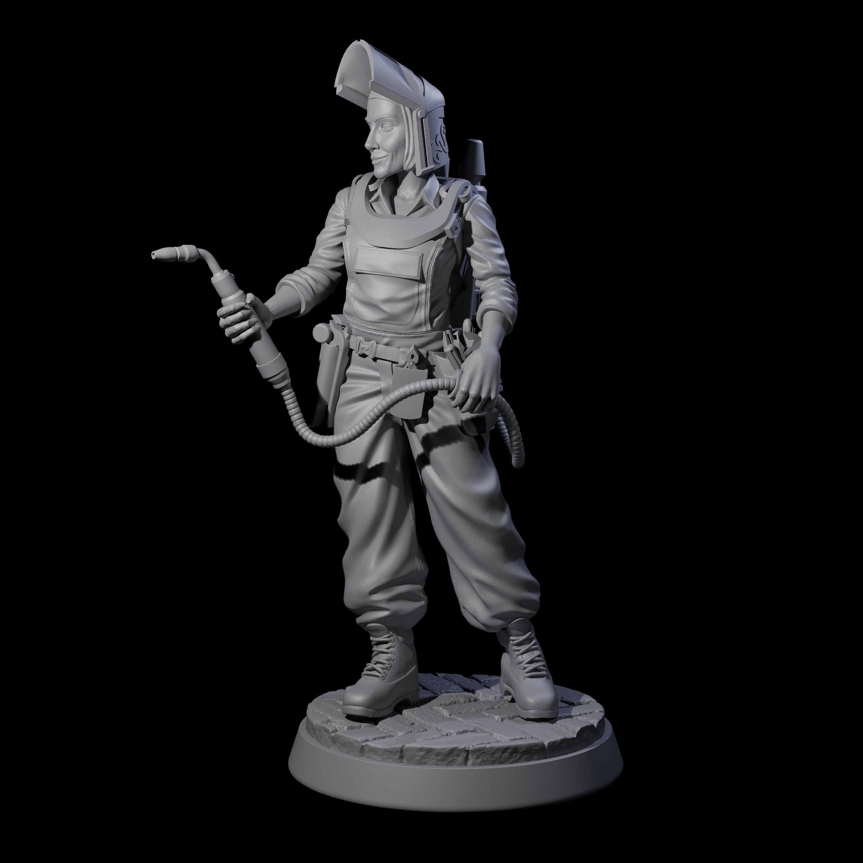 Friendly Welder Miniature for Dungeons and Dragons, Pathfinder or other TTRPGs