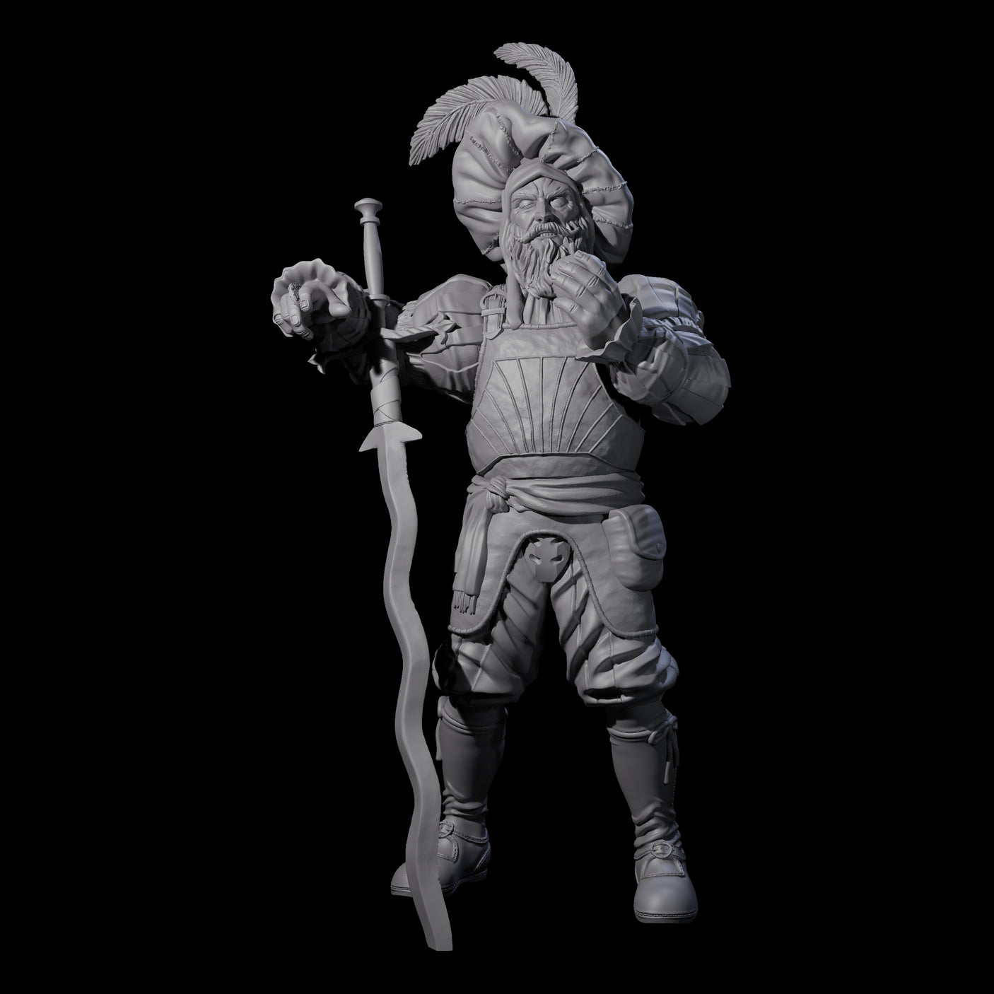 Frivolous Musketeer Miniature for Dungeons and Dragons, Pathfinder or other TTRPGs