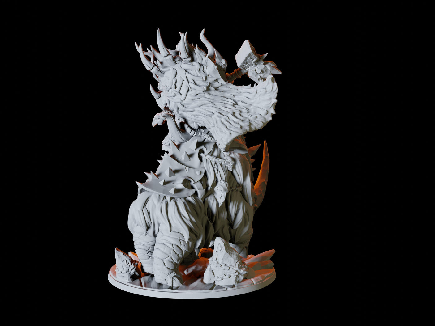 Frost Auroch - Ice Bull Miniature for Dungeons and Dragons, Pathfinder or other TTRPGs