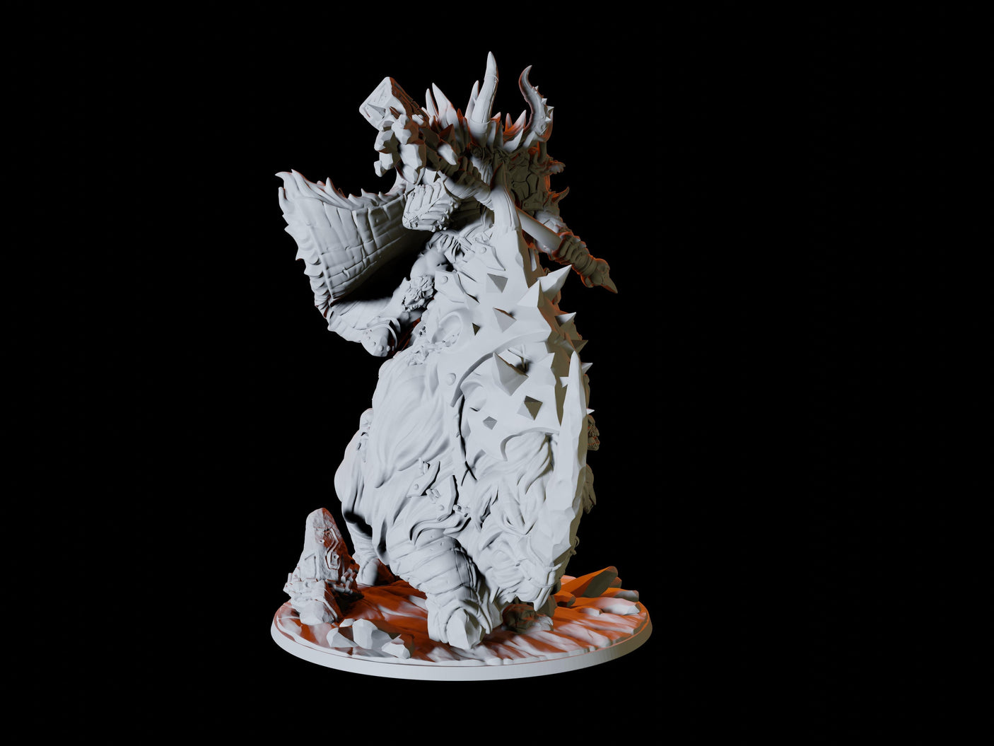 Frost Auroch - Ice Bull Miniature for Dungeons and Dragons, Pathfinder or other TTRPGs