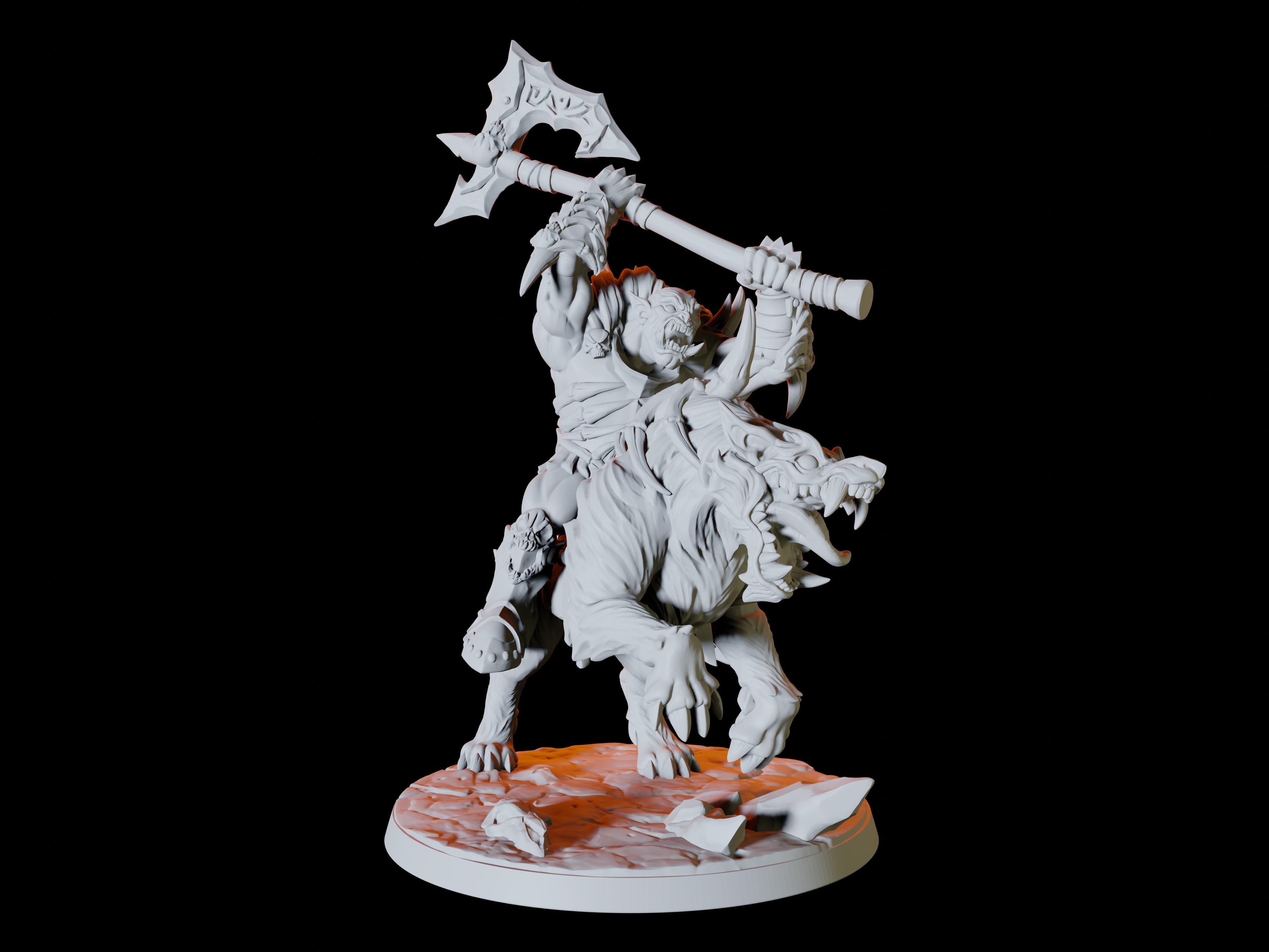 Frost Orc Worg Rider Miniature for Dungeons and Dragons - Myth Forged