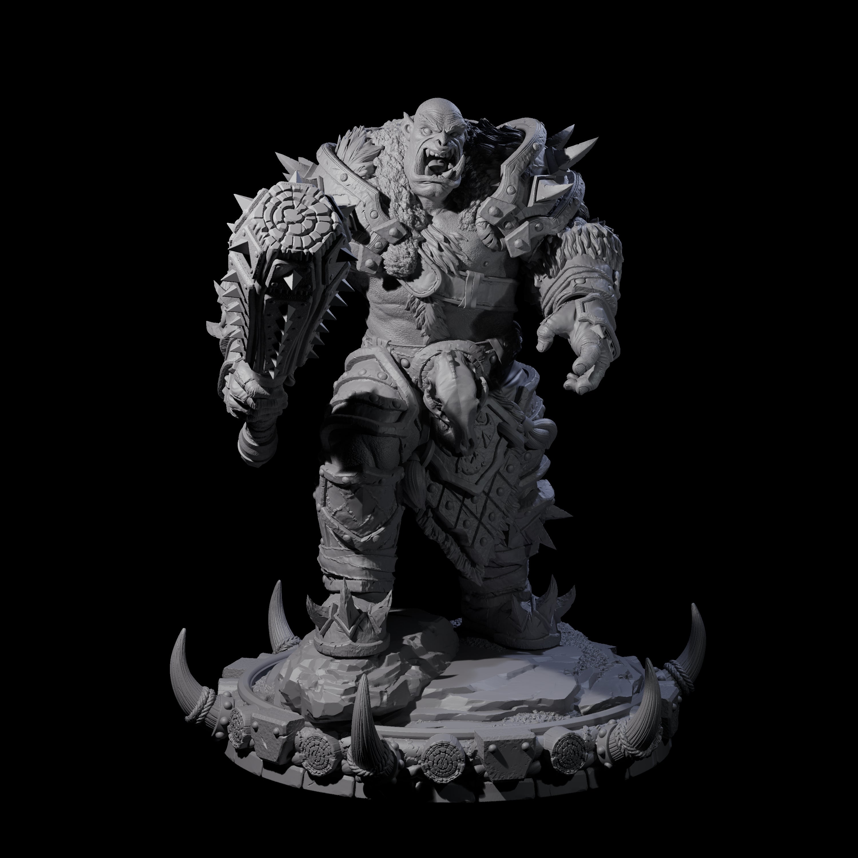 Frostbane Orc A Miniature for Dungeons and Dragons, Pathfinder or other TTRPGs