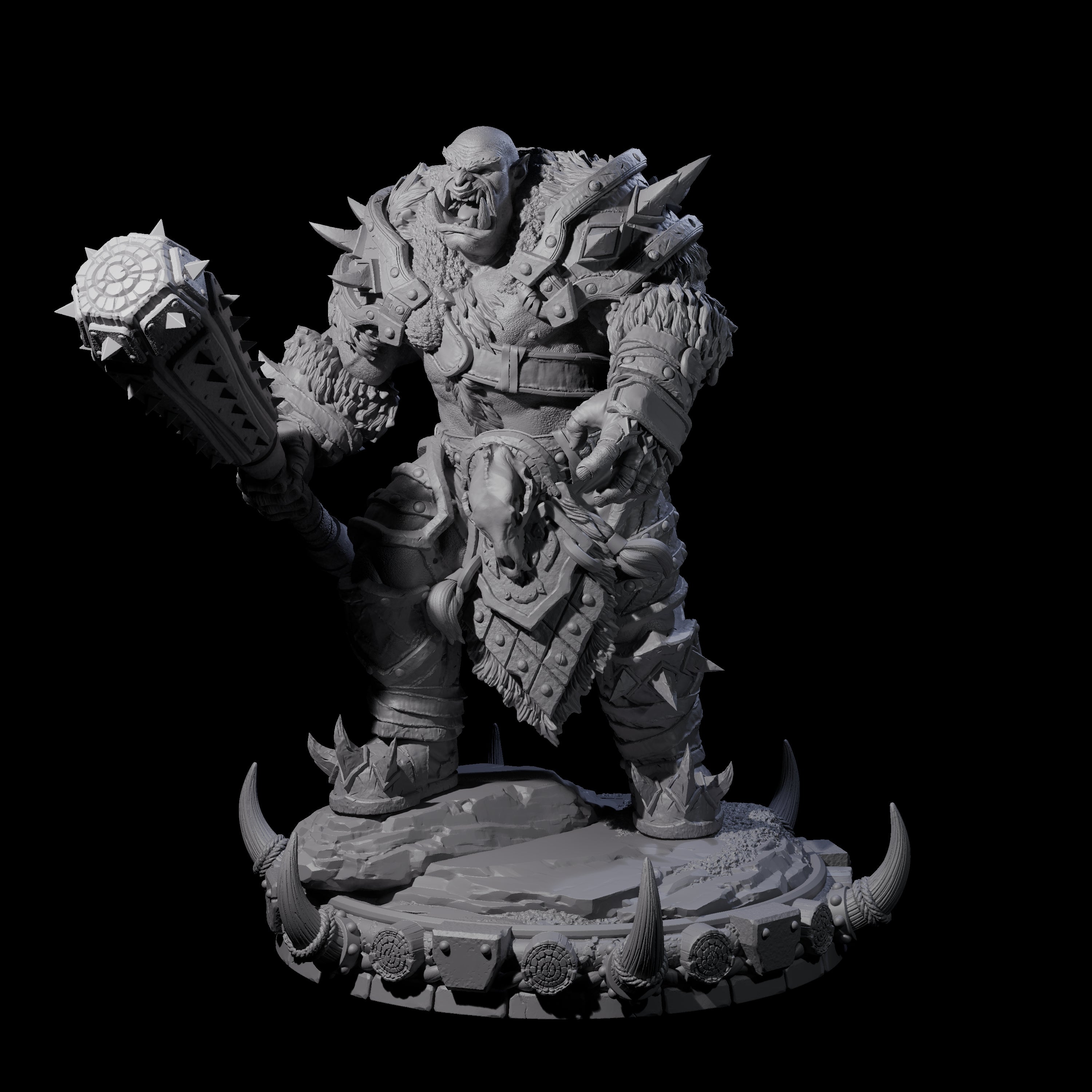 Frostbane Orc A Miniature for Dungeons and Dragons, Pathfinder or other TTRPGs
