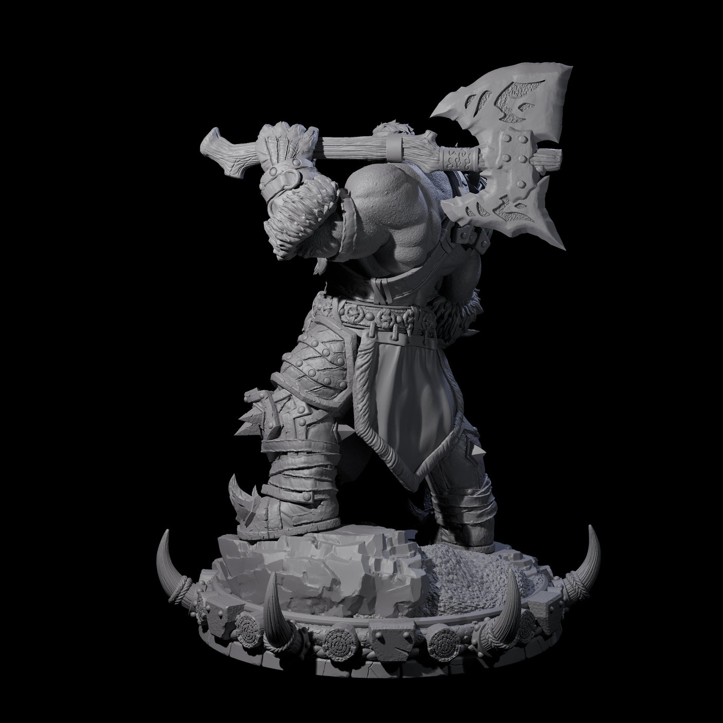 Frostbane Orc B Miniature for Dungeons and Dragons, Pathfinder or other TTRPGs