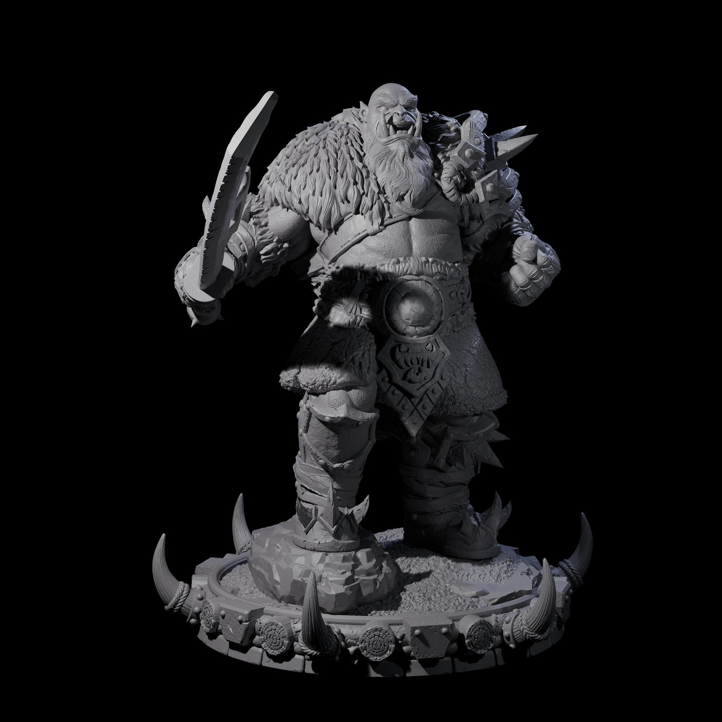Frostbane Orc C Miniature for Dungeons and Dragons, Pathfinder or other TTRPGs