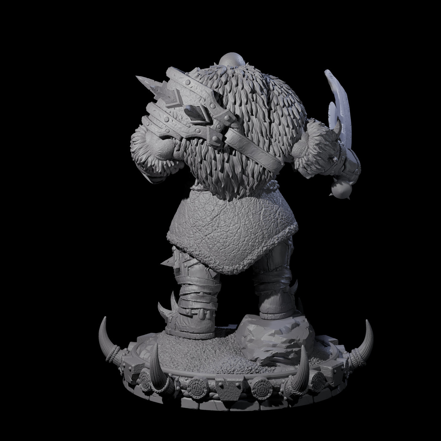 Frostbane Orc C Miniature for Dungeons and Dragons, Pathfinder or other TTRPGs