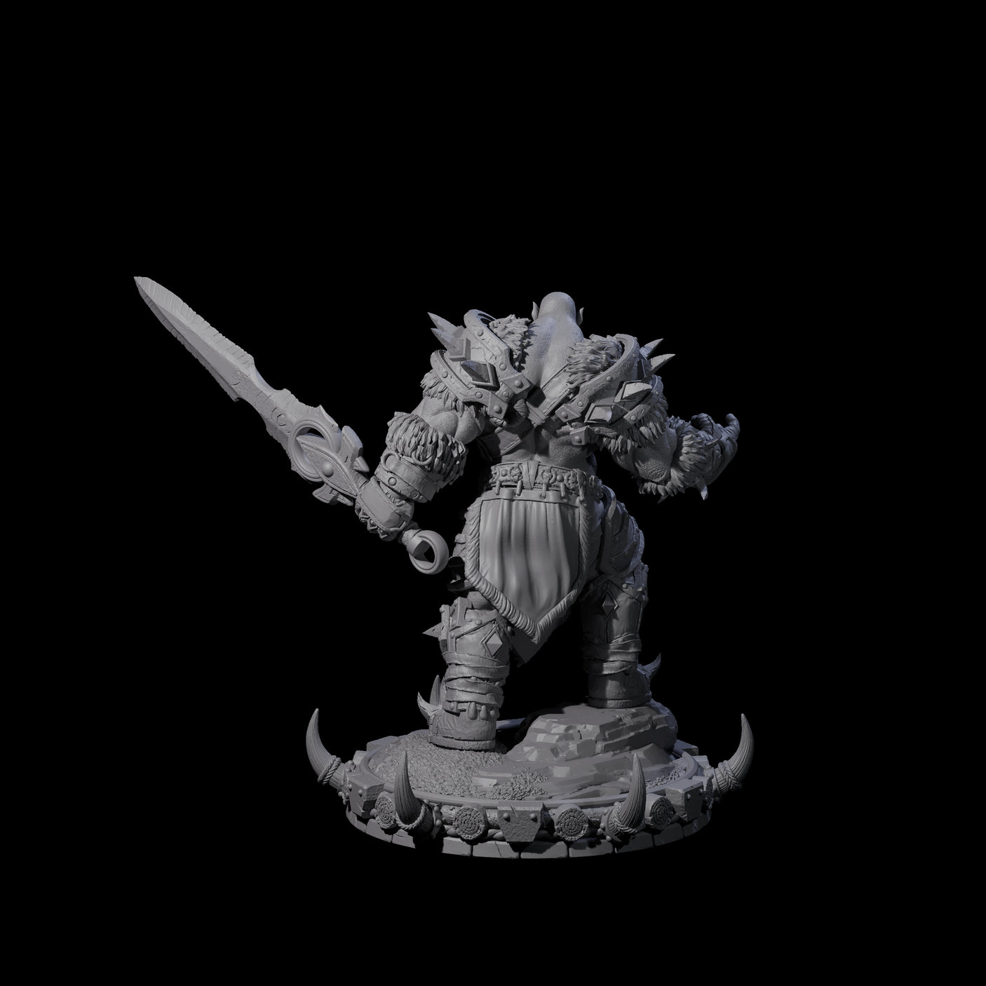 Frostbane Orc D Miniature for Dungeons and Dragons, Pathfinder or other TTRPGs