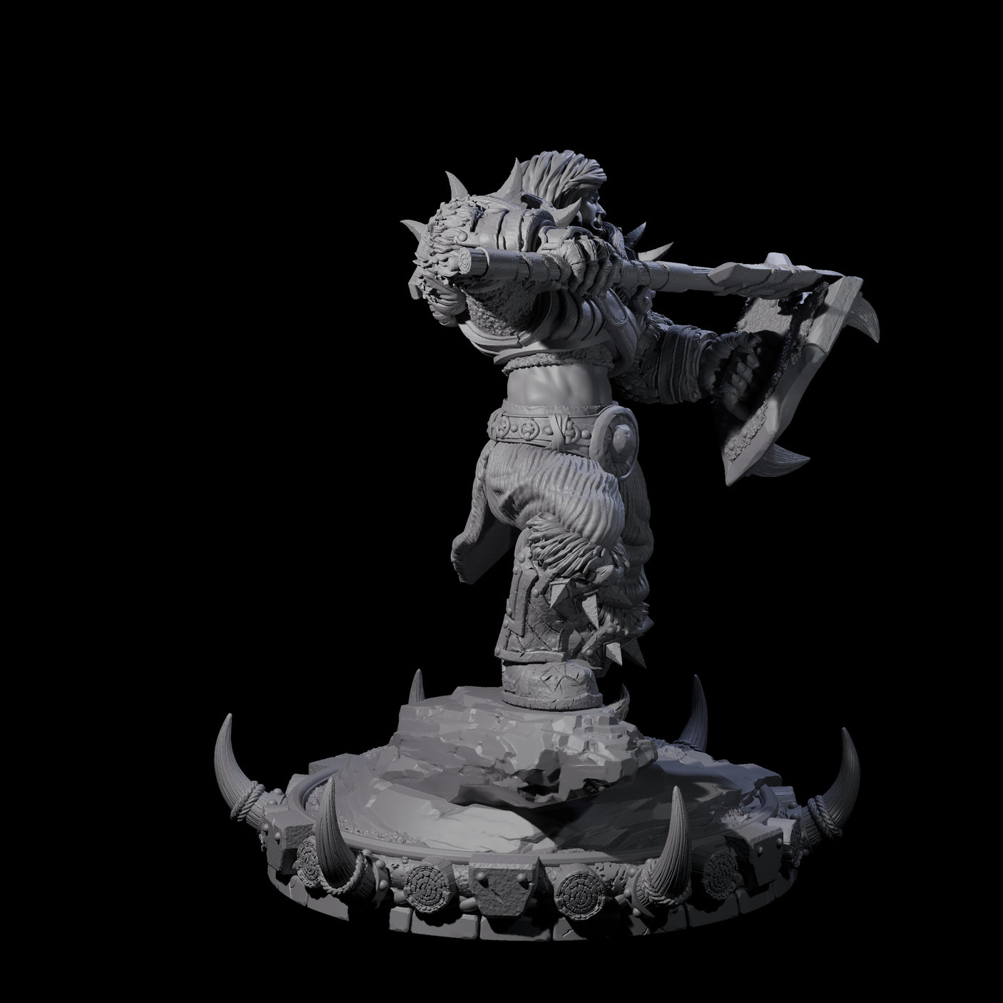 Frostbane Orc E Miniature for Dungeons and Dragons, Pathfinder or other TTRPGs
