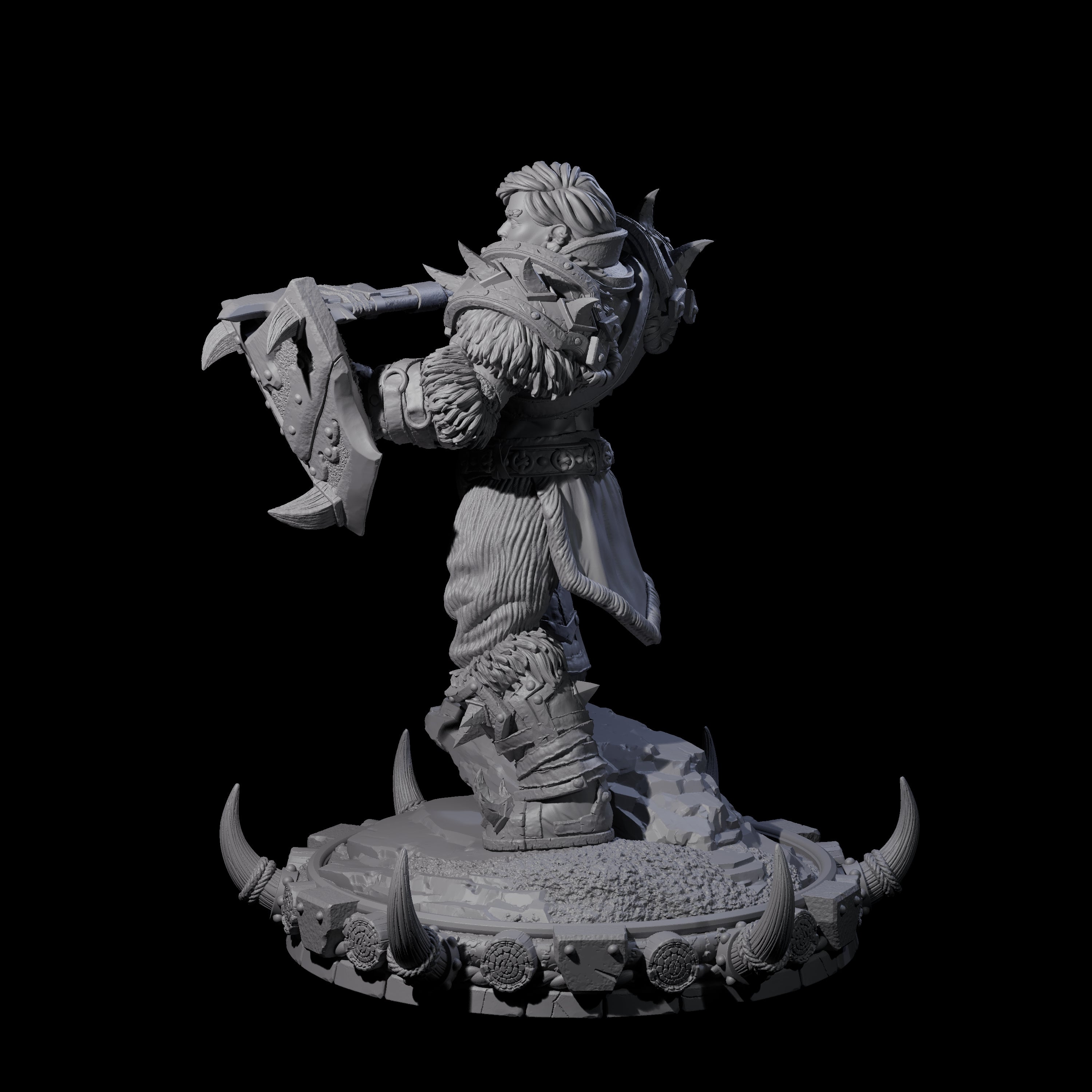 Frostbane Orc E Miniature for Dungeons and Dragons, Pathfinder or other TTRPGs