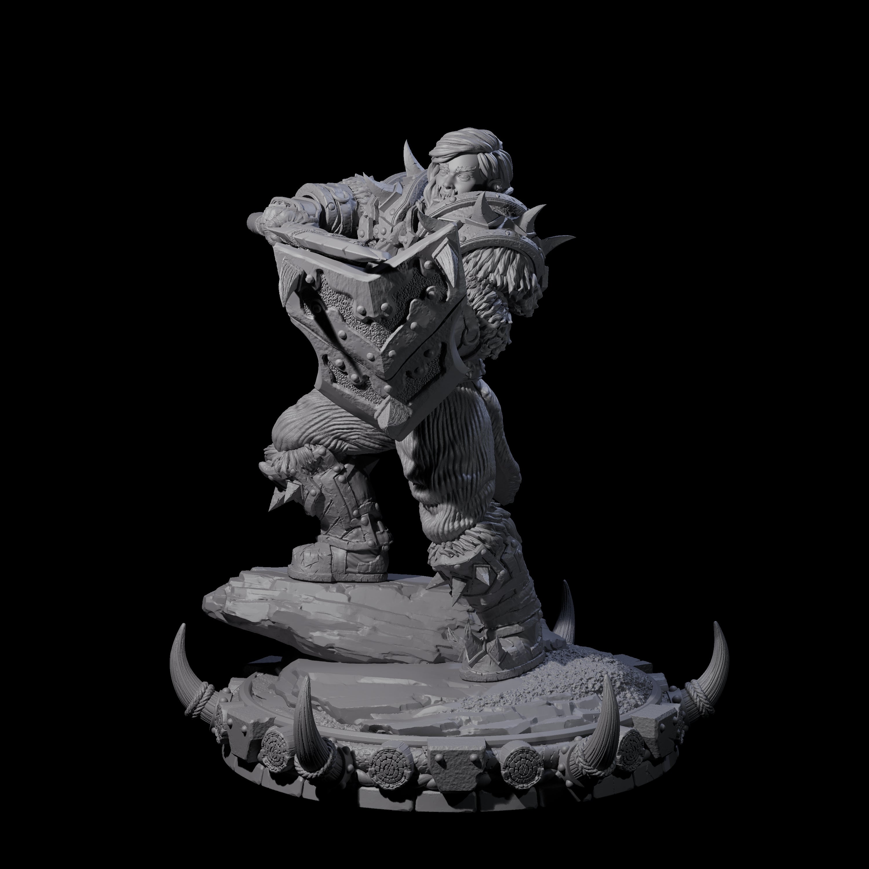 Frostbane Orc E Miniature for Dungeons and Dragons, Pathfinder or other TTRPGs