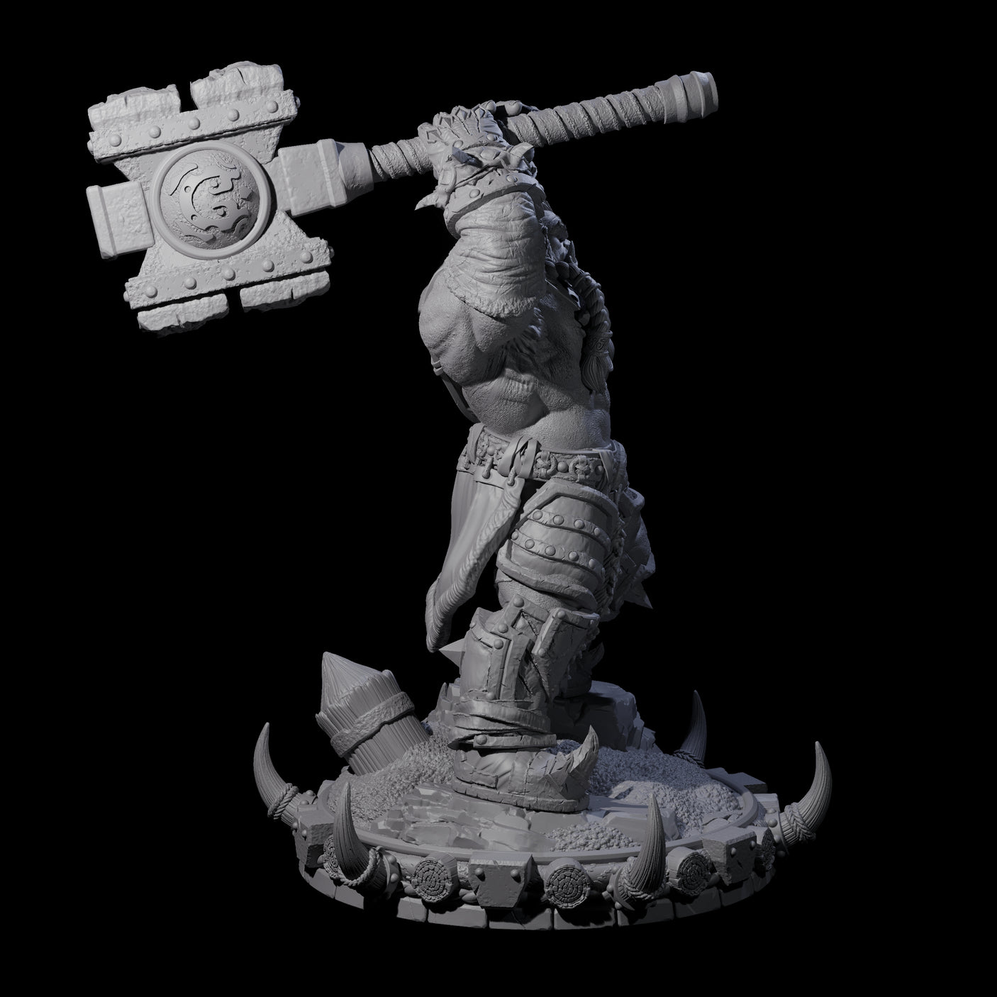 Frostbane Orc F Miniature for Dungeons and Dragons, Pathfinder or other TTRPGs