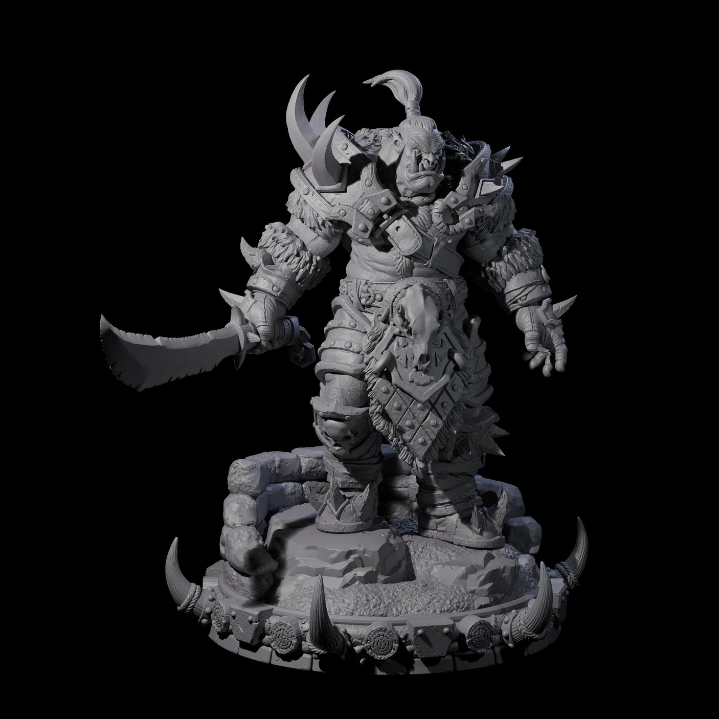 Frostbane Orc G Miniature for Dungeons and Dragons, Pathfinder or other TTRPGs