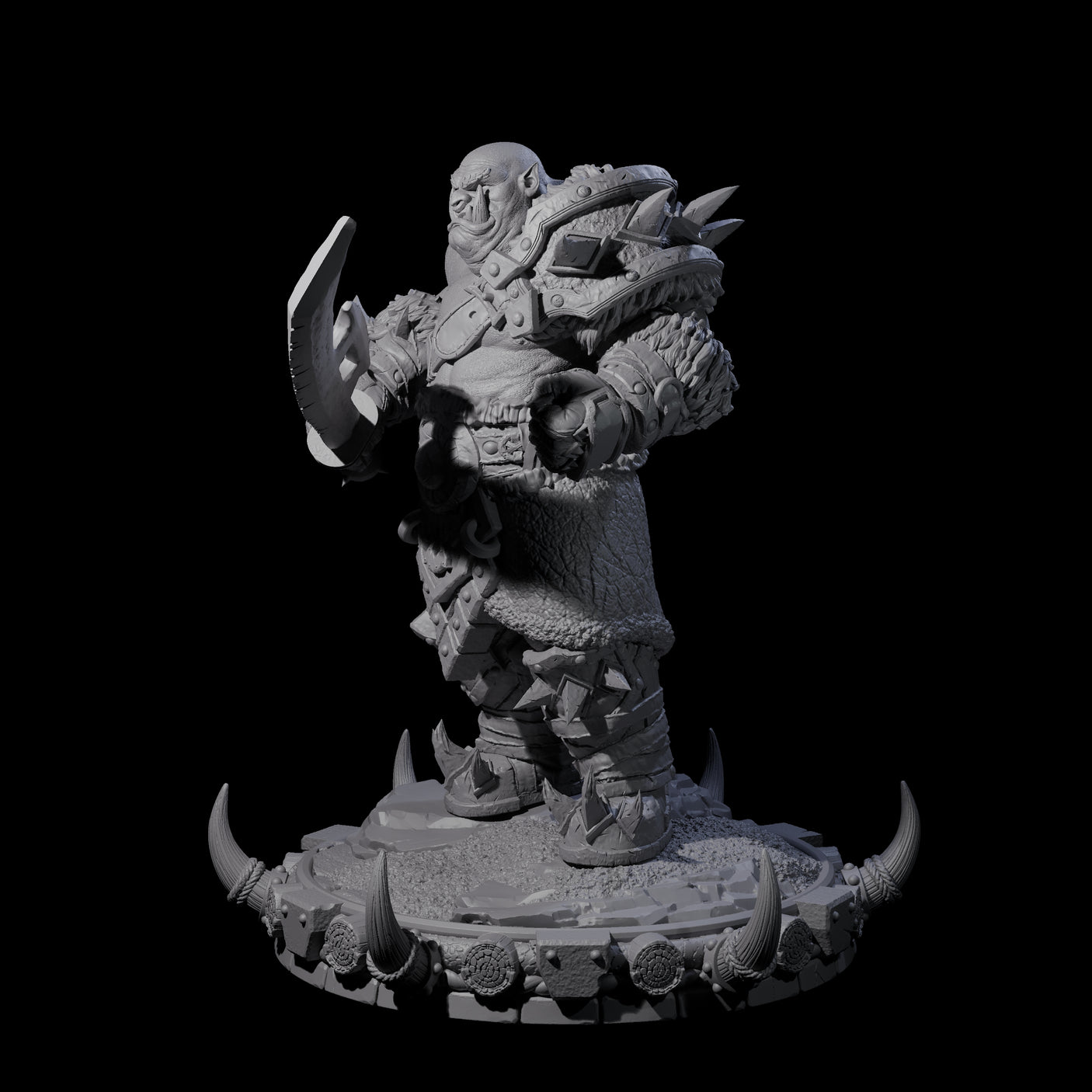 Frostbane Orc H Miniature for Dungeons and Dragons, Pathfinder or other TTRPGs