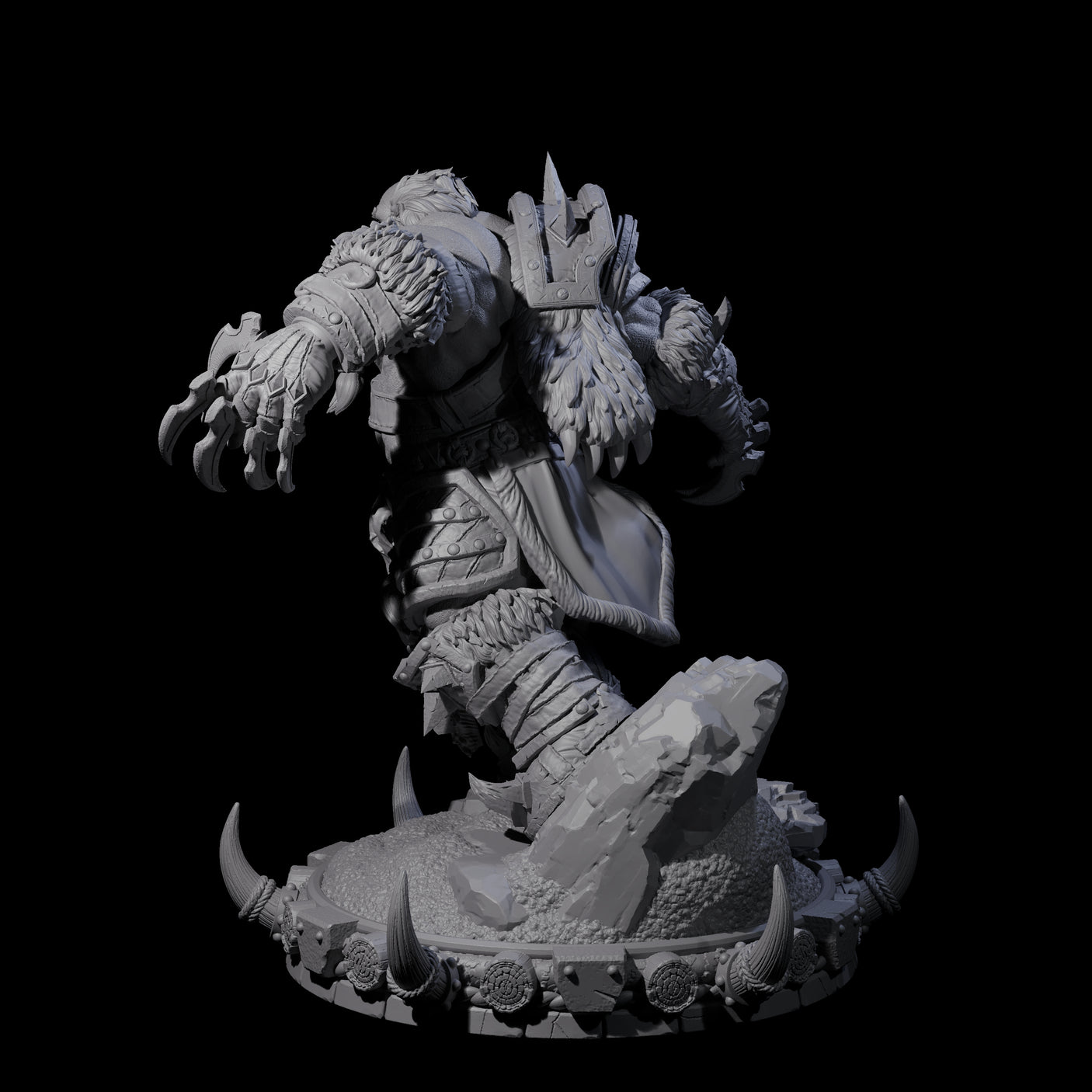 Frostbane Orc I Miniature for Dungeons and Dragons, Pathfinder or other TTRPGs
