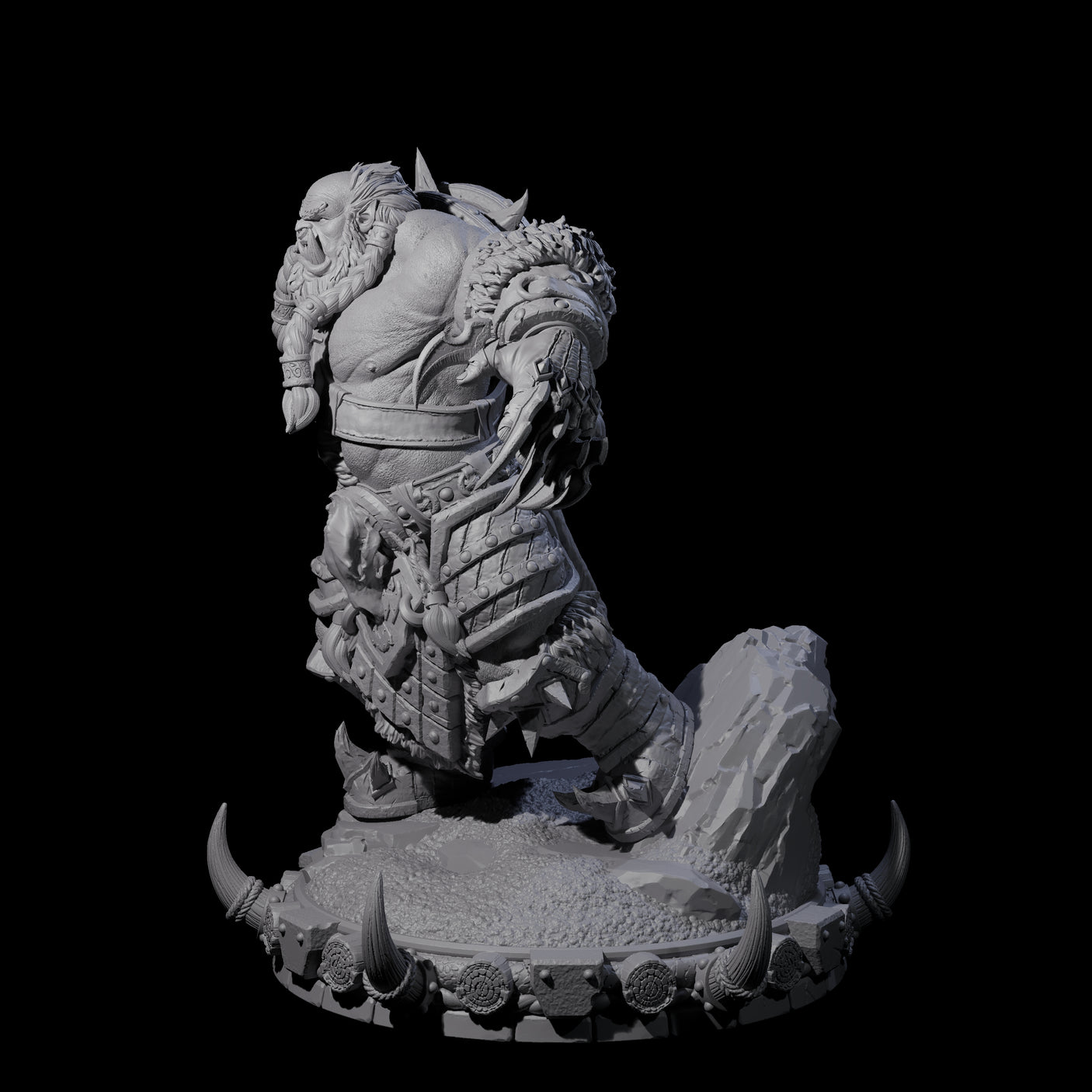 Frostbane Orc I Miniature for Dungeons and Dragons, Pathfinder or other TTRPGs