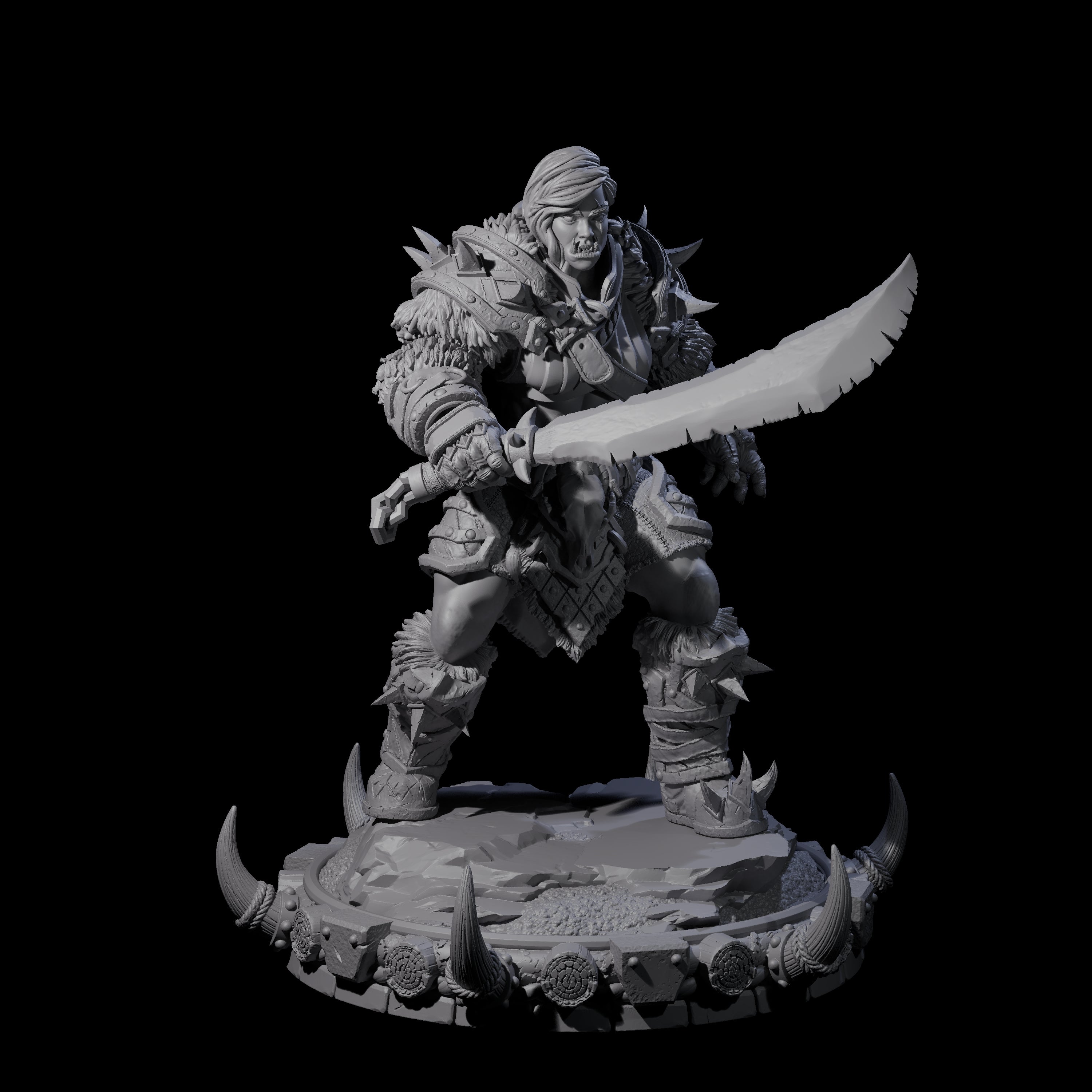 Frostbane Orc J Miniature for Dungeons and Dragons, Pathfinder or other TTRPGs