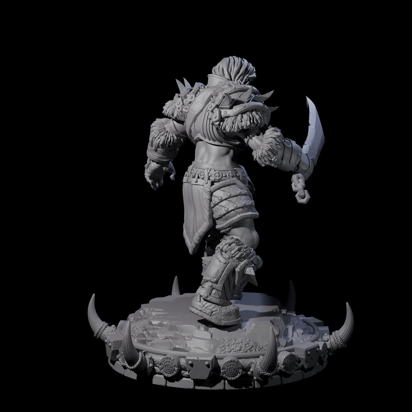 Frostbane Orc J Miniature for Dungeons and Dragons, Pathfinder or other TTRPGs