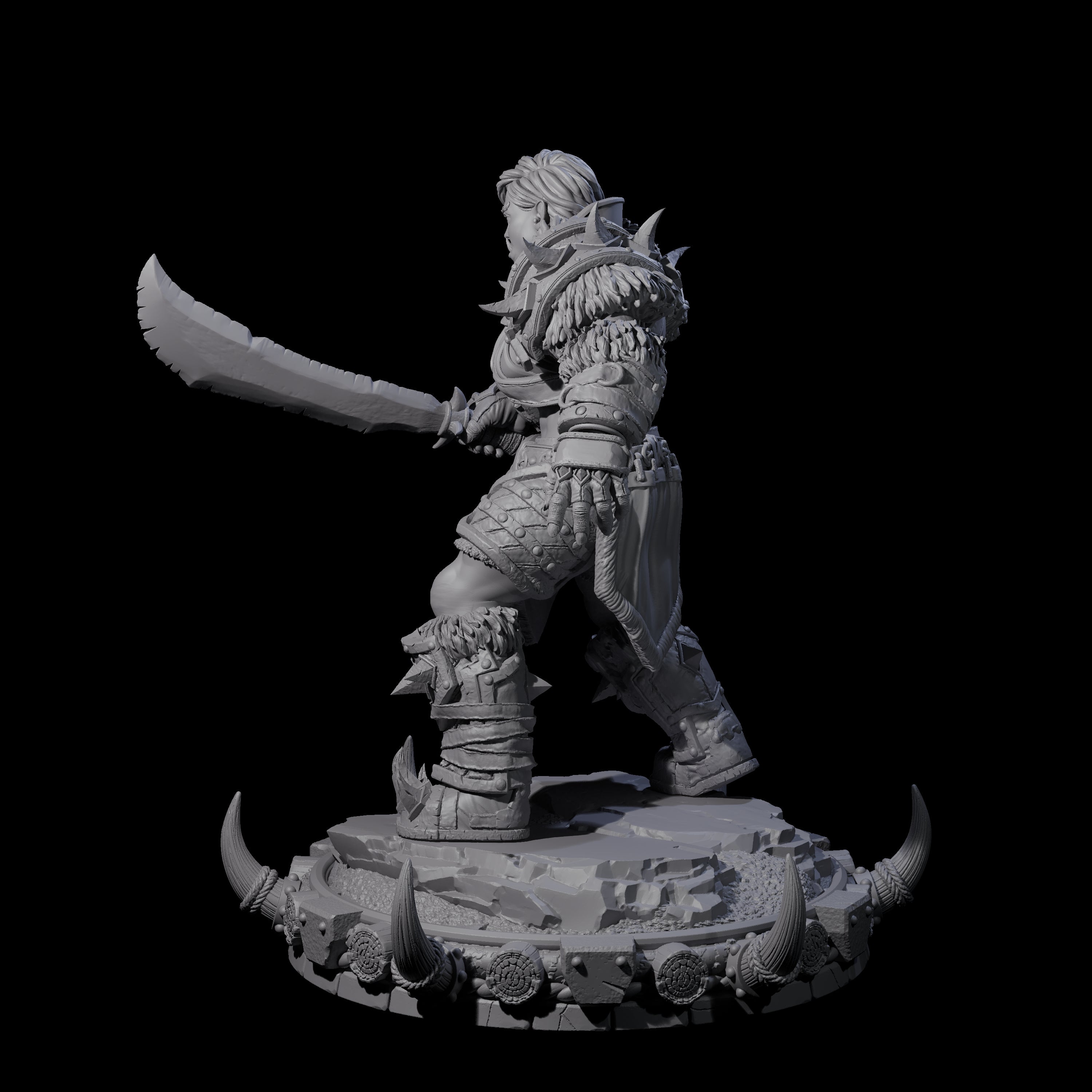 Frostbane Orc J Miniature for Dungeons and Dragons, Pathfinder or other TTRPGs