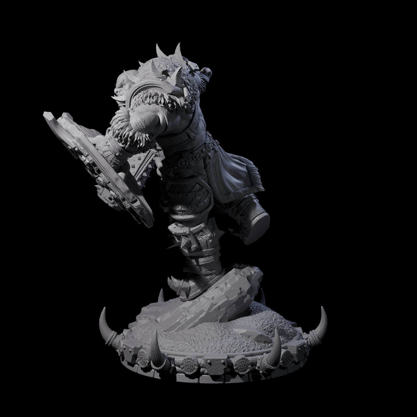 Frostbane Orc K Miniature for Dungeons and Dragons, Pathfinder or other TTRPGs