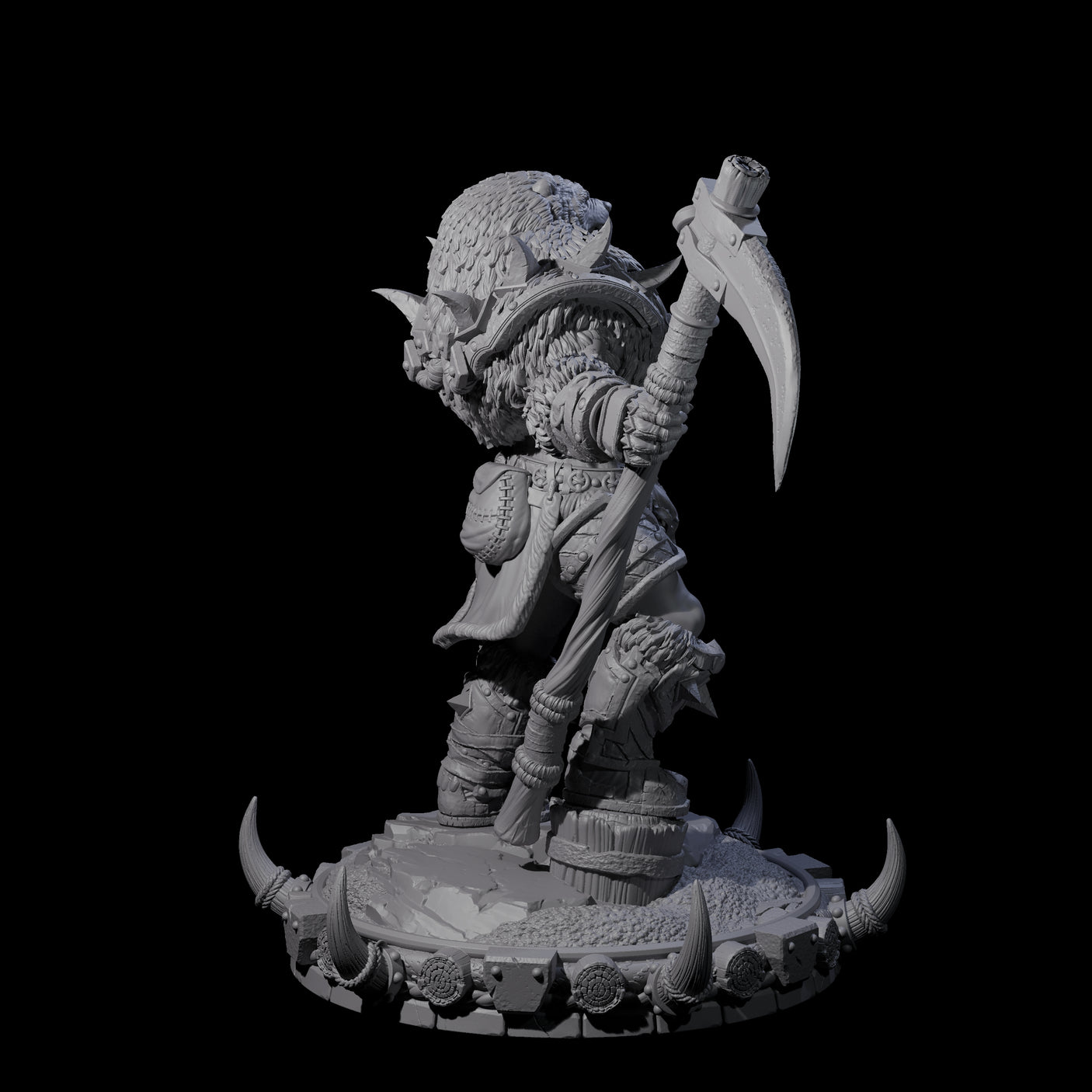 Frostbane Orc L Miniature for Dungeons and Dragons, Pathfinder or other TTRPGs