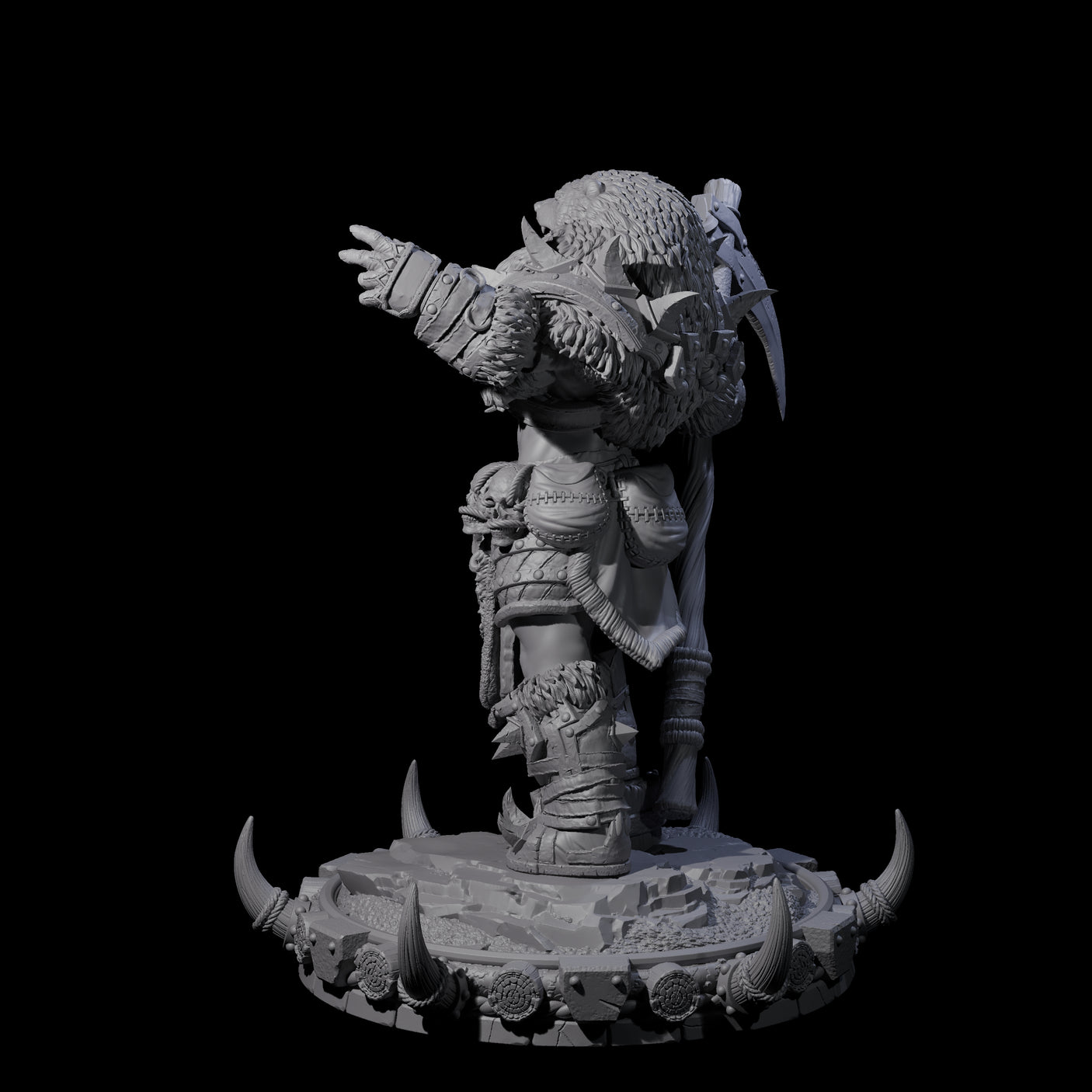 Frostbane Orc L Miniature for Dungeons and Dragons, Pathfinder or other TTRPGs