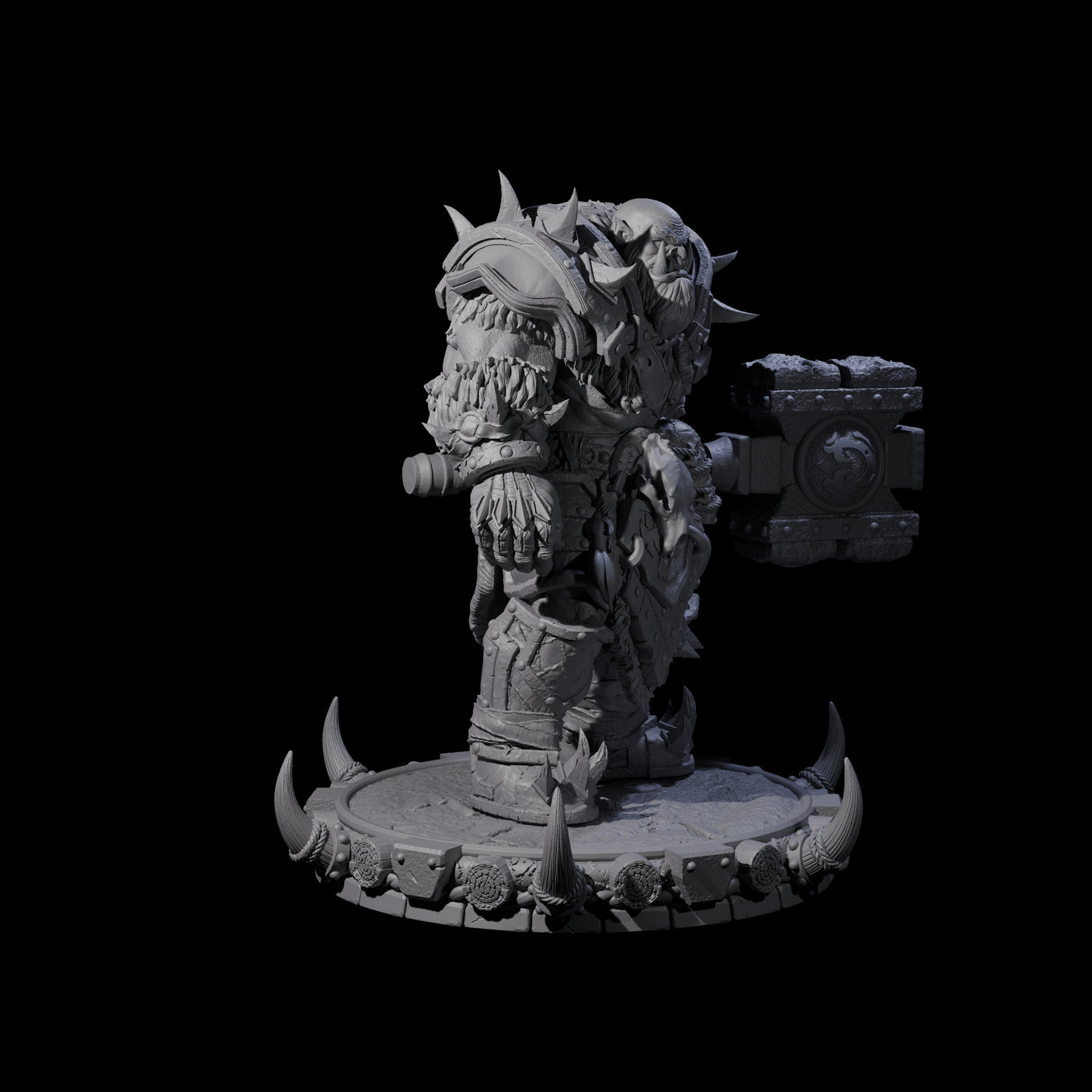 Frostbane Orc M Miniature for Dungeons and Dragons, Pathfinder or other TTRPGs