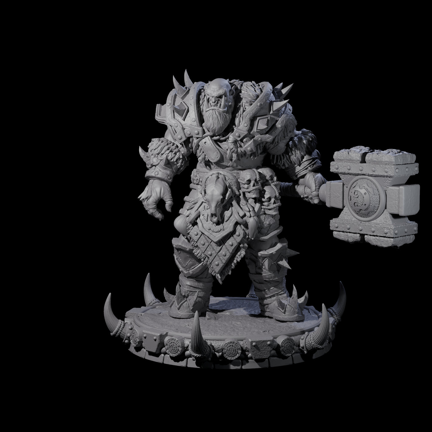 Frostbane Orc M Miniature for Dungeons and Dragons, Pathfinder or other TTRPGs