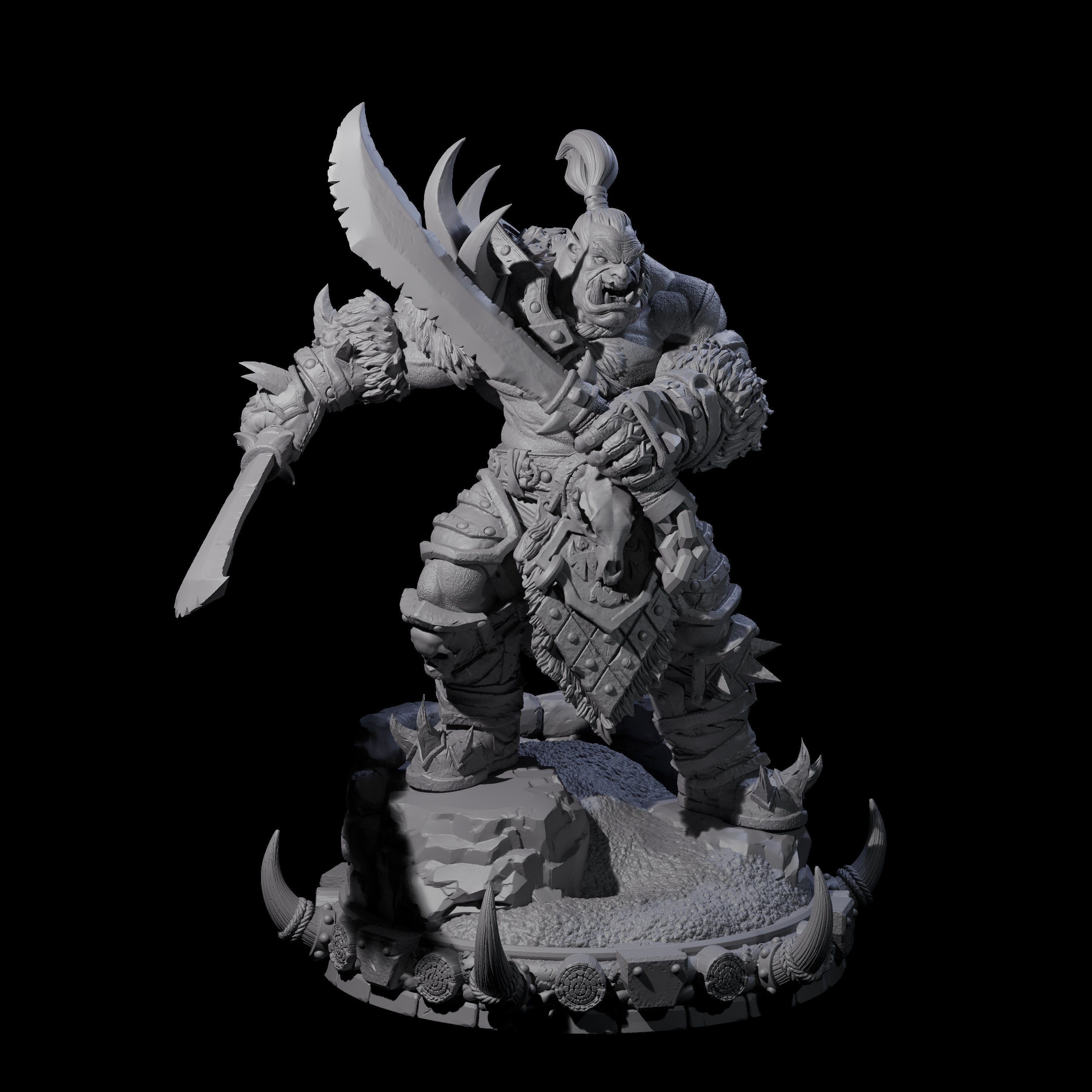 Frostbane Orc N Miniature for Dungeons and Dragons, Pathfinder or other TTRPGs