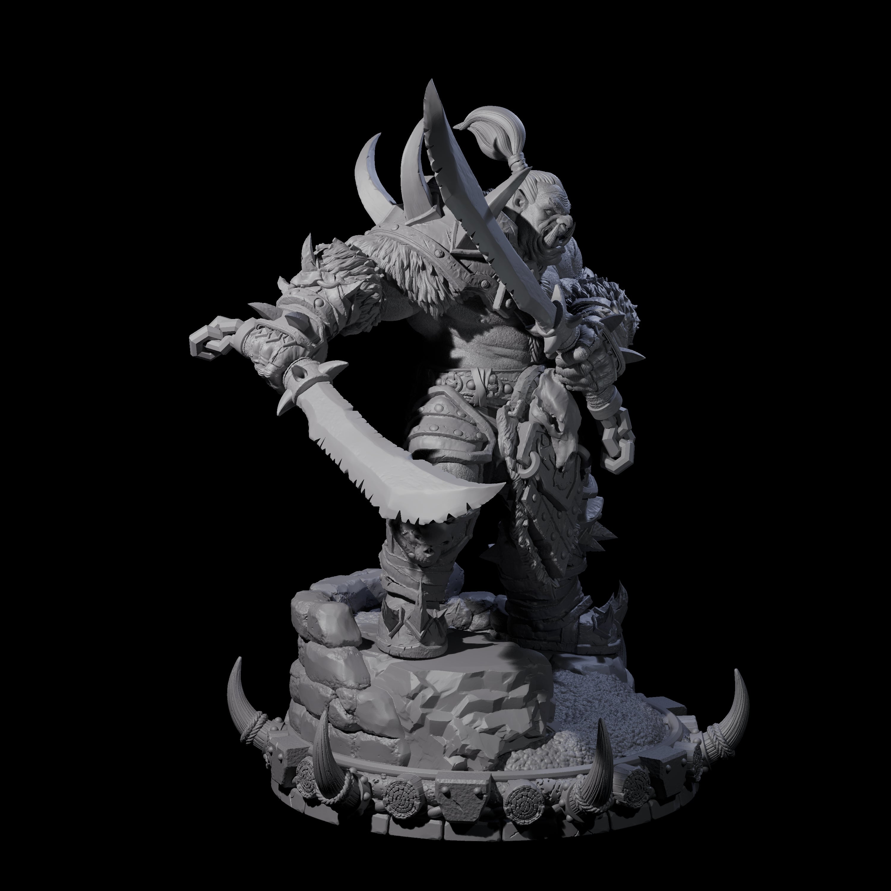 Frostbane Orc N Miniature for Dungeons and Dragons, Pathfinder or other TTRPGs