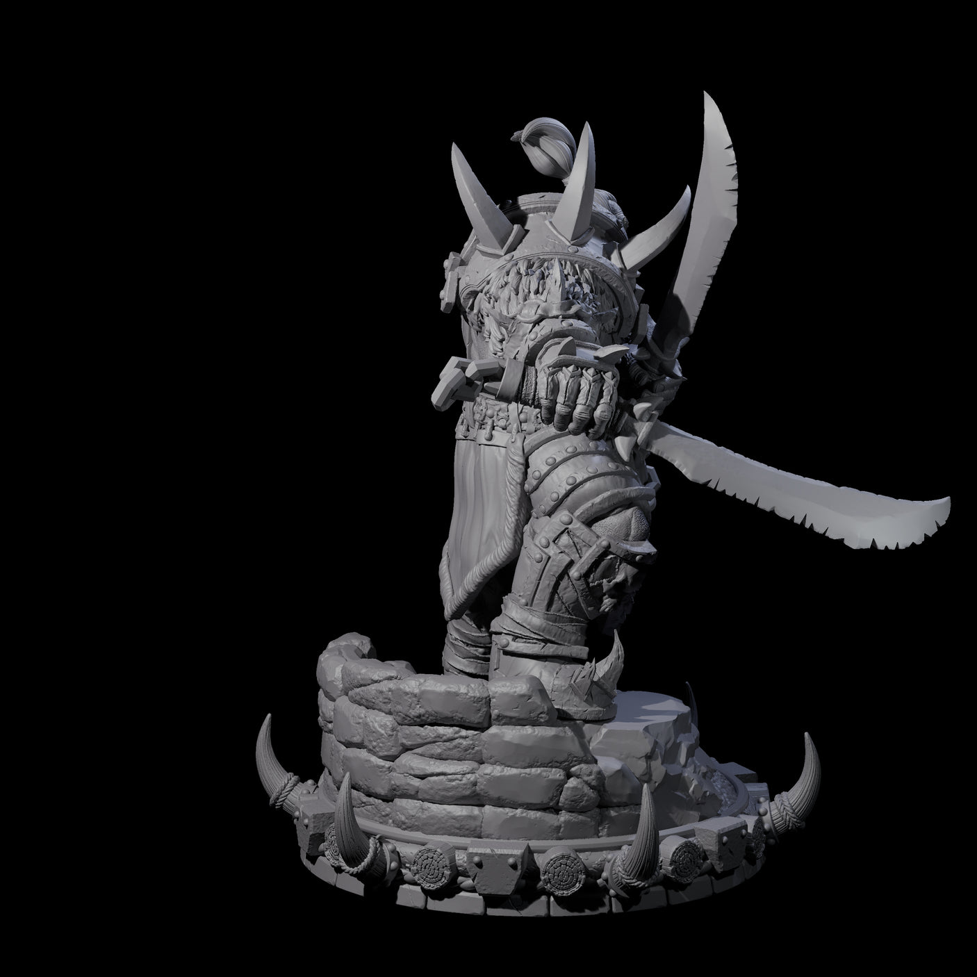 Frostbane Orc N Miniature for Dungeons and Dragons, Pathfinder or other TTRPGs