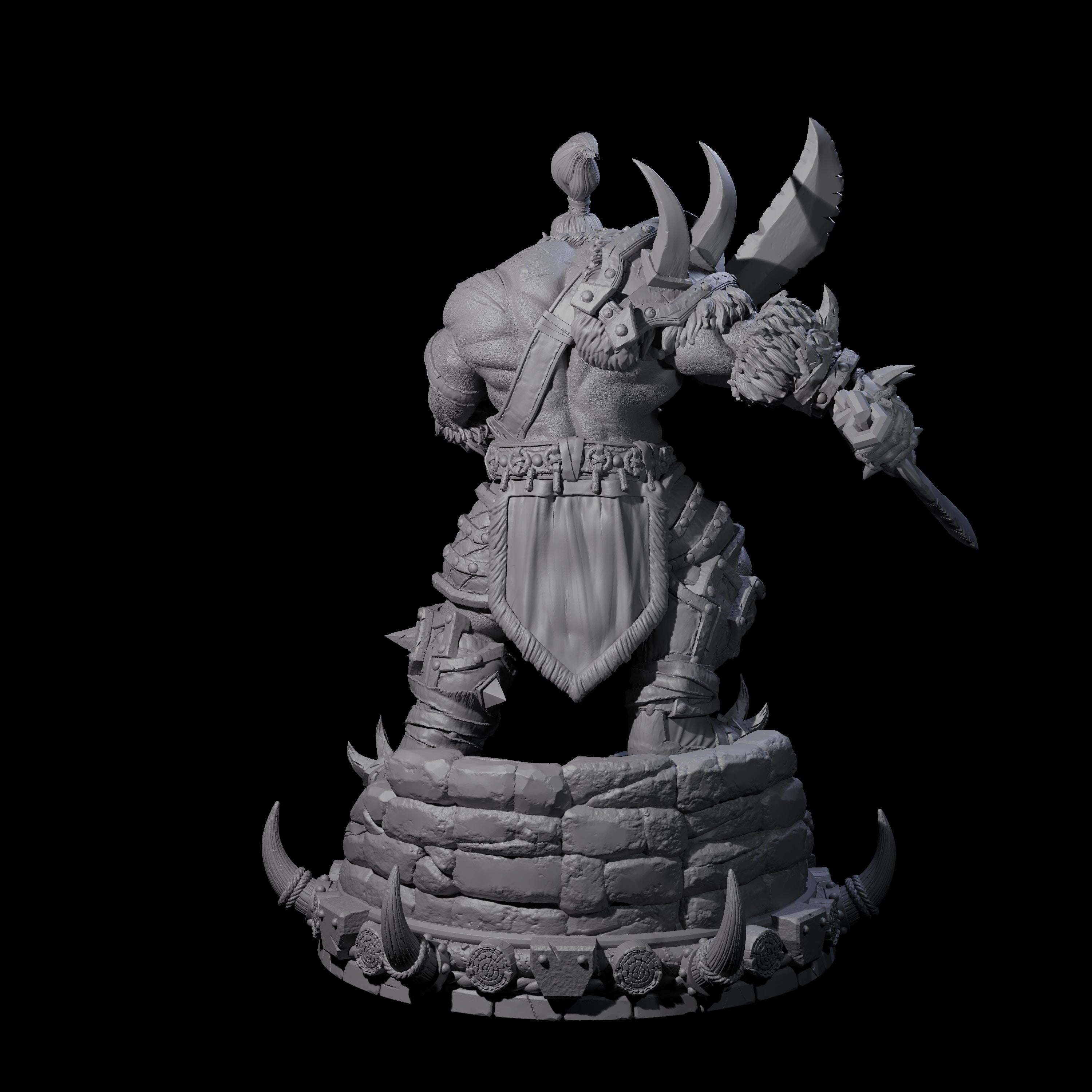 Frostbane Orc N Miniature for Dungeons and Dragons, Pathfinder or other TTRPGs