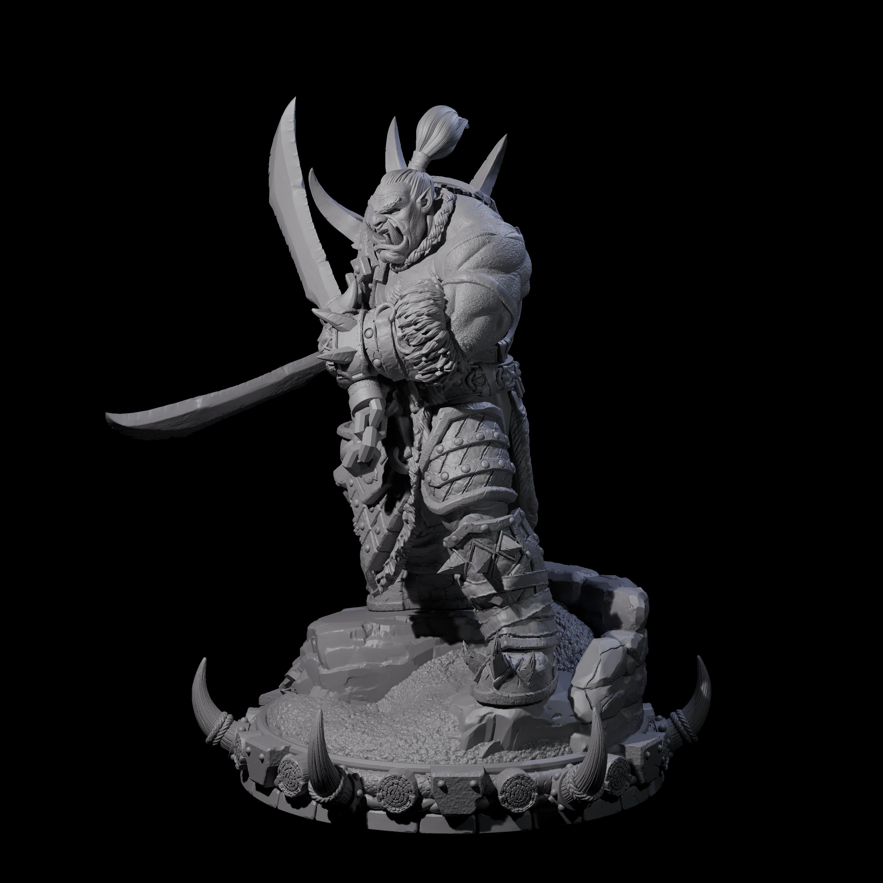 Frostbane Orc N Miniature for Dungeons and Dragons, Pathfinder or other TTRPGs