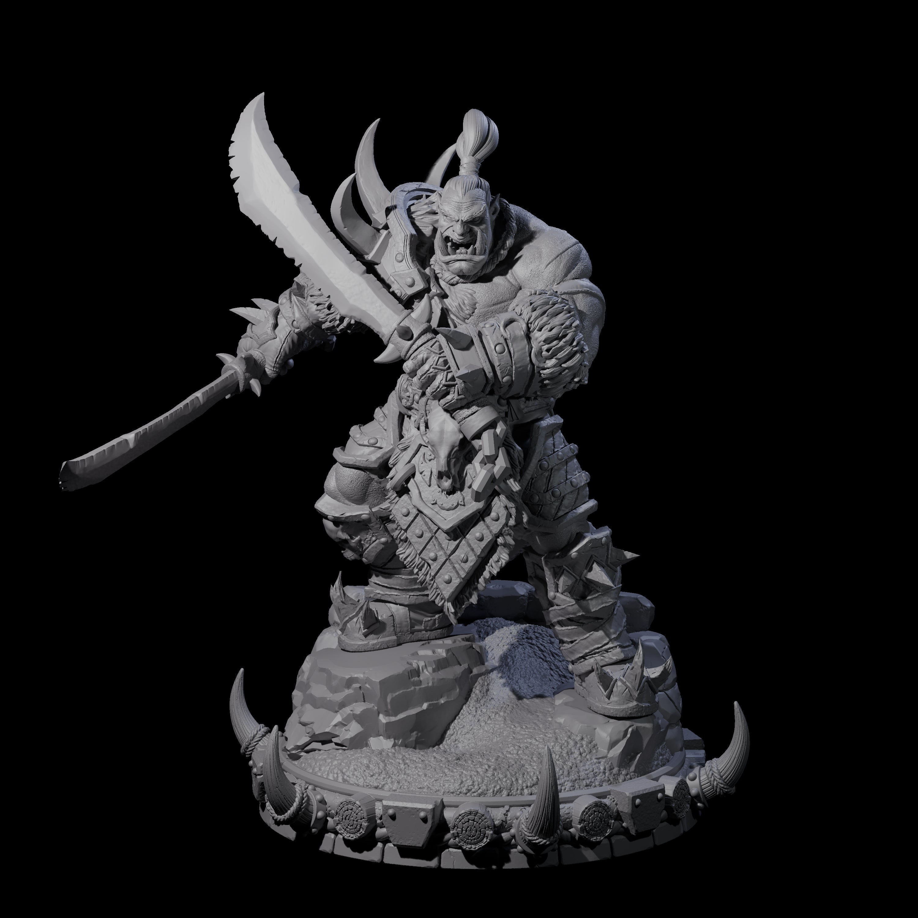 Frostbane Orc N Miniature for Dungeons and Dragons, Pathfinder or other TTRPGs