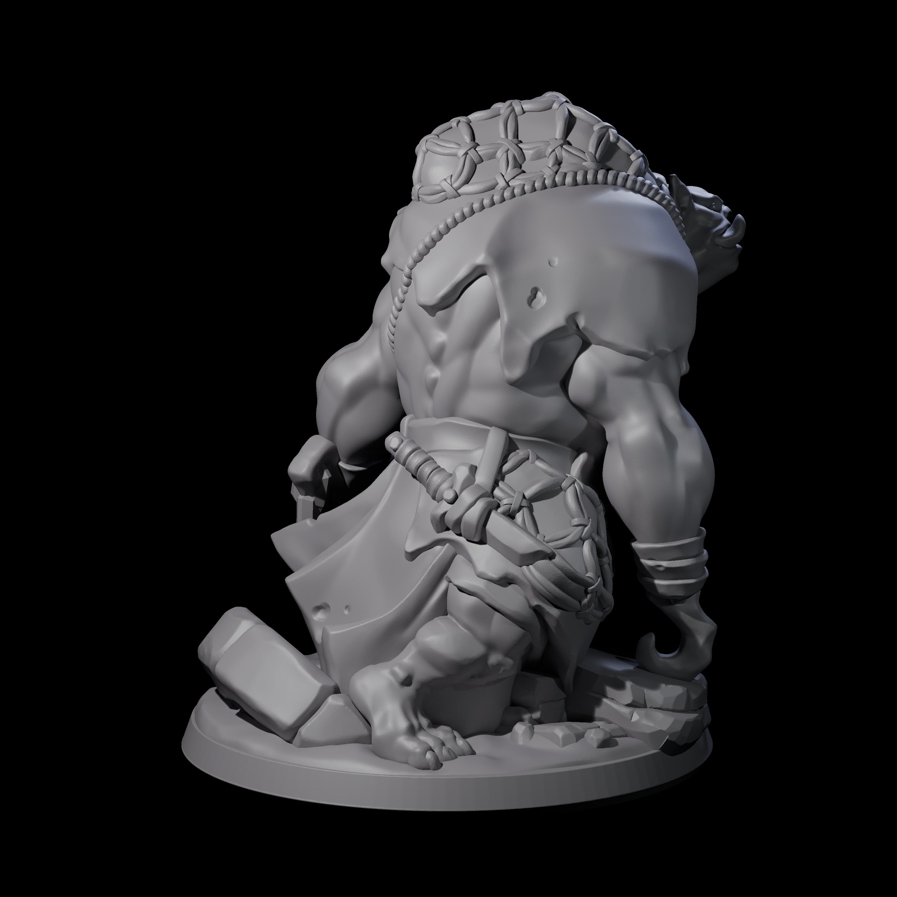 Frothing Ogre A Miniature for Dungeons and Dragons, Pathfinder or other TTRPGs