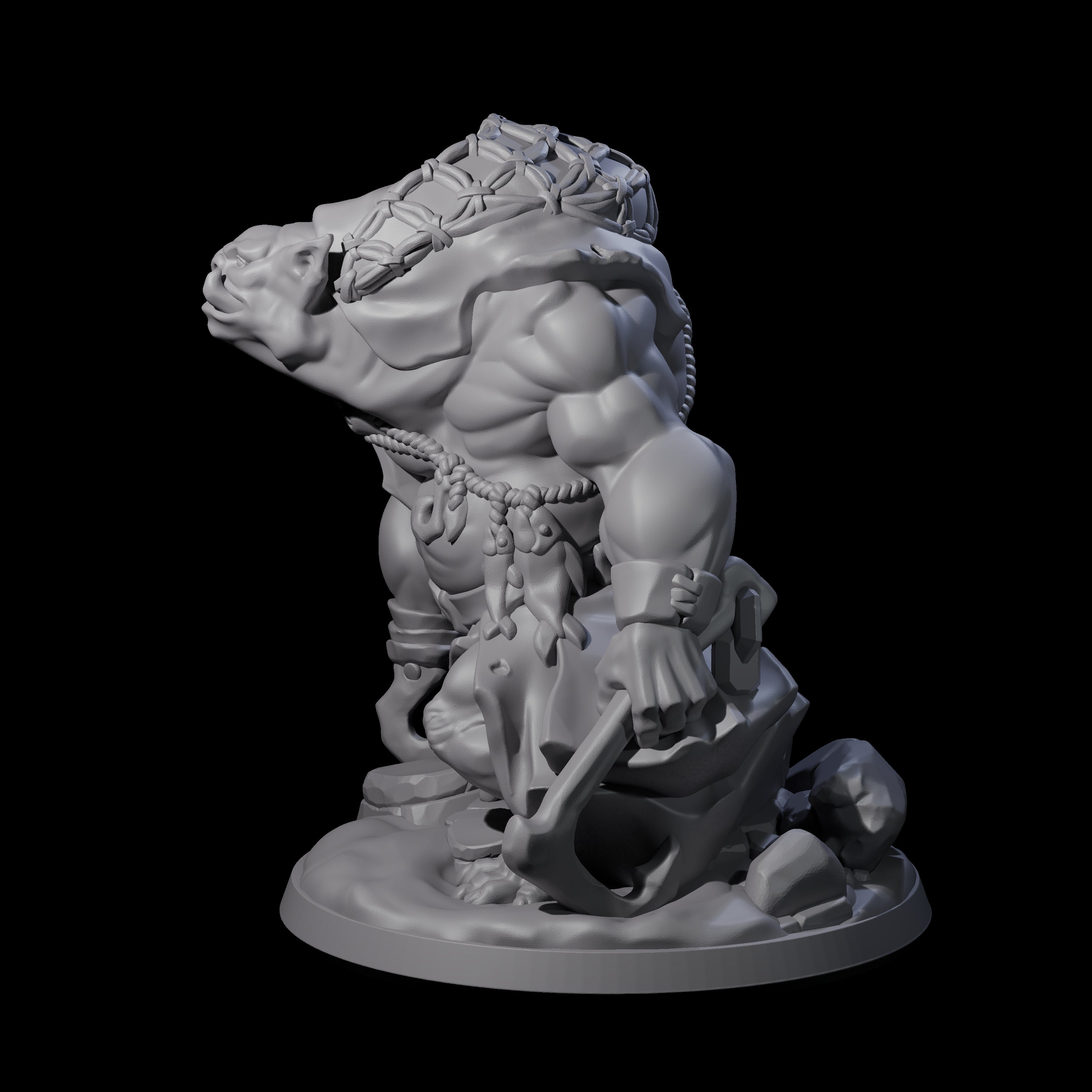 Frothing Ogre A Miniature for Dungeons and Dragons, Pathfinder or other TTRPGs