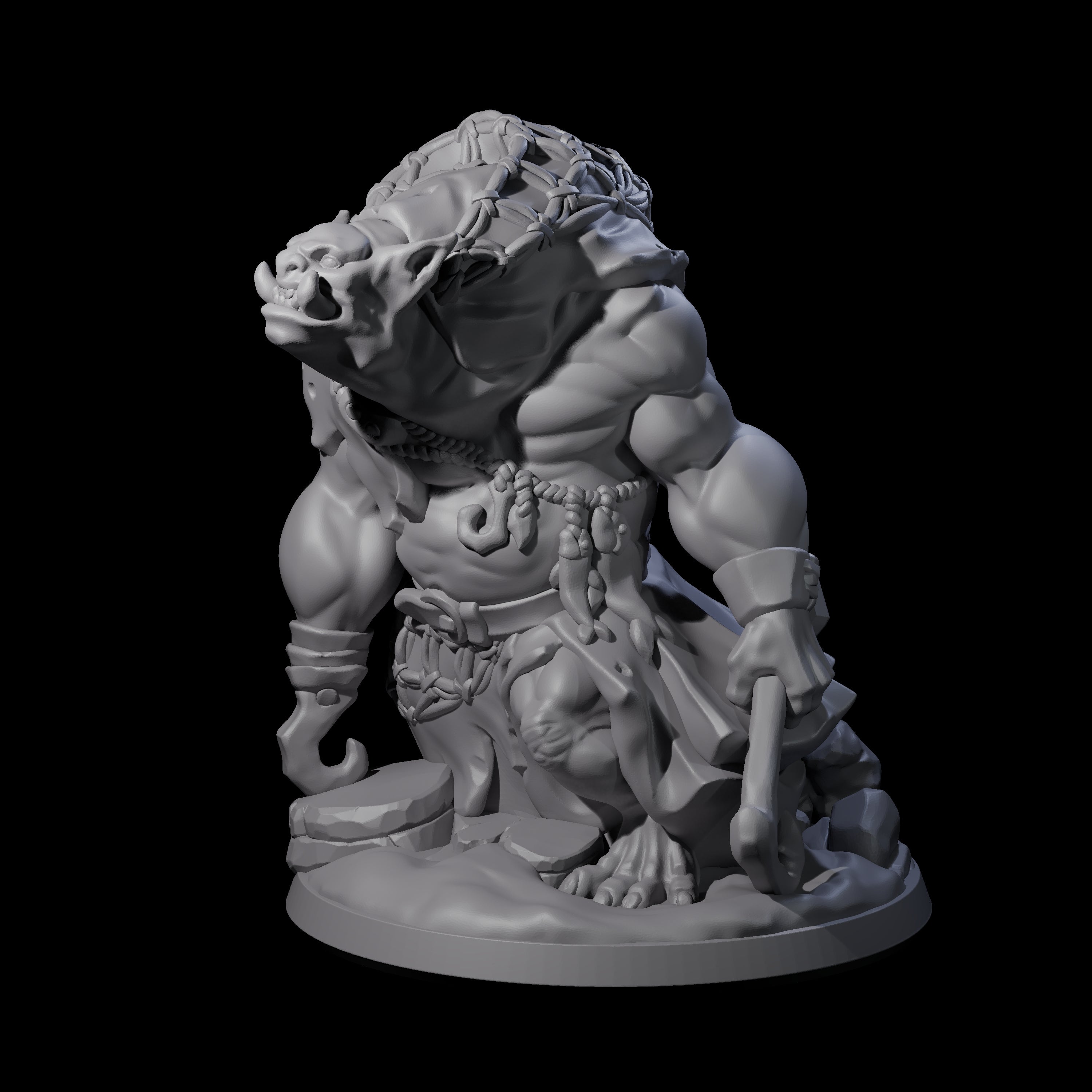 Frothing Ogre A Miniature for Dungeons and Dragons, Pathfinder or other TTRPGs