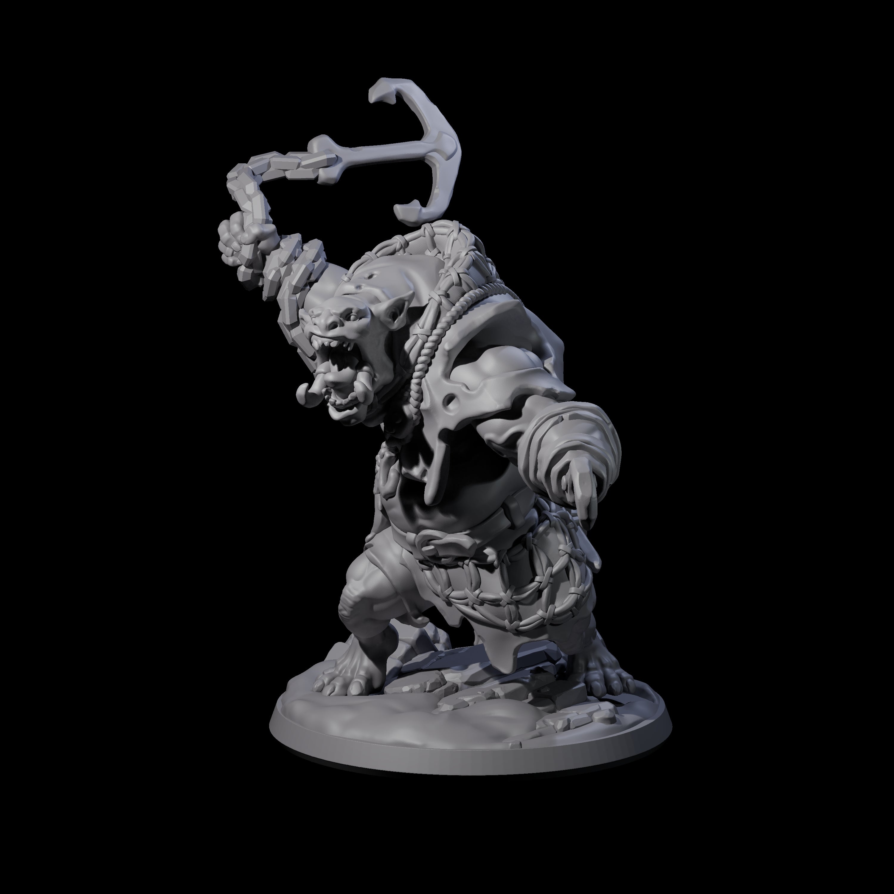 Frothing Ogre A Miniature for Dungeons and Dragons, Pathfinder or other TTRPGs
