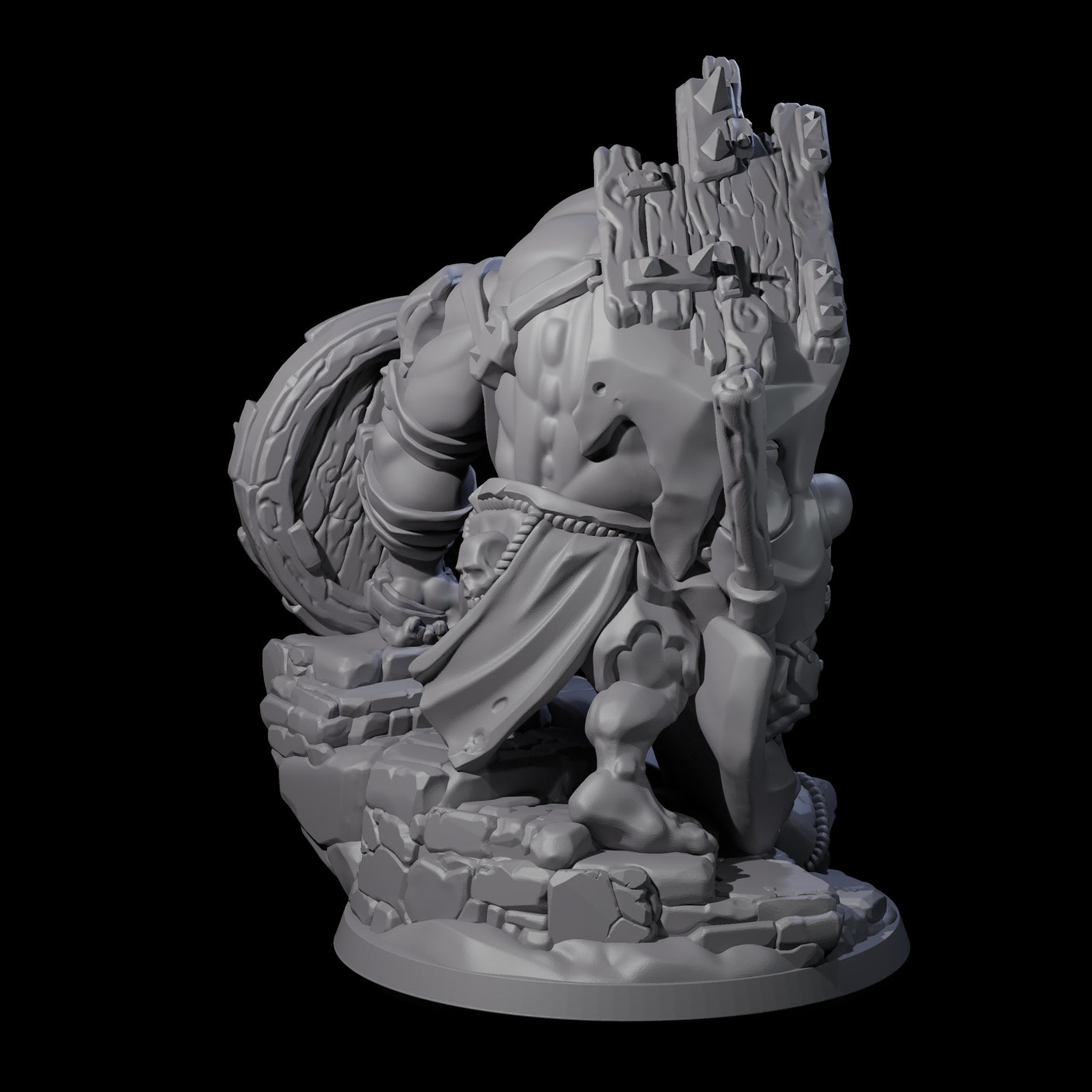 Frothing Ogre B Miniature for Dungeons and Dragons, Pathfinder or other TTRPGs