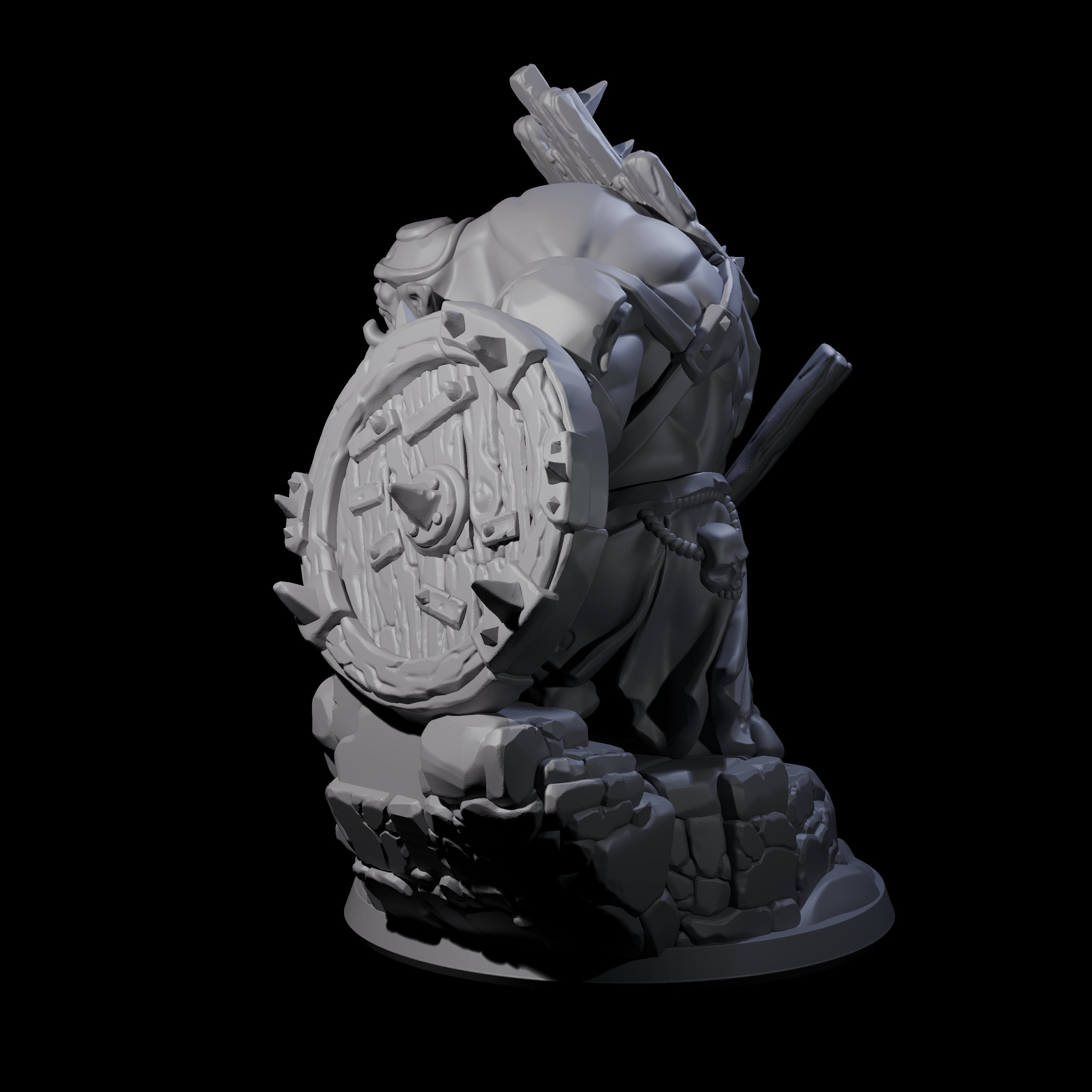 Frothing Ogre B Miniature for Dungeons and Dragons, Pathfinder or other TTRPGs