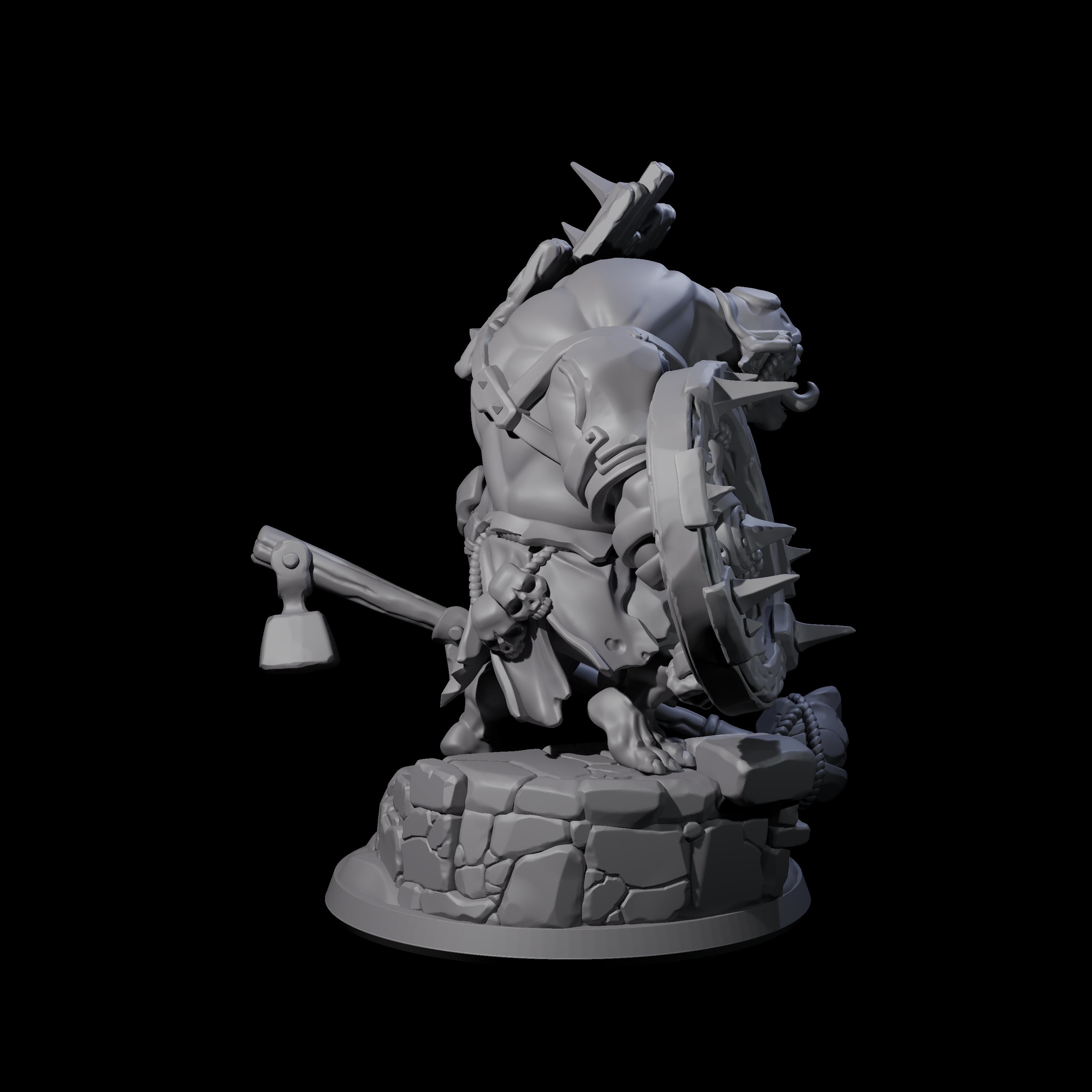 Frothing Ogre B Miniature for Dungeons and Dragons, Pathfinder or other TTRPGs