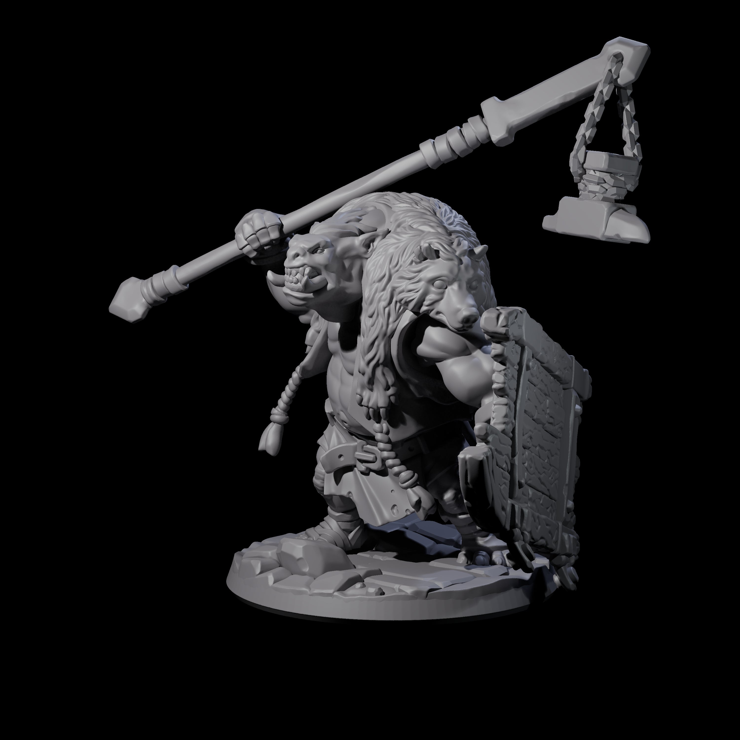 Frothing Ogre C Miniature for Dungeons and Dragons, Pathfinder or other TTRPGs